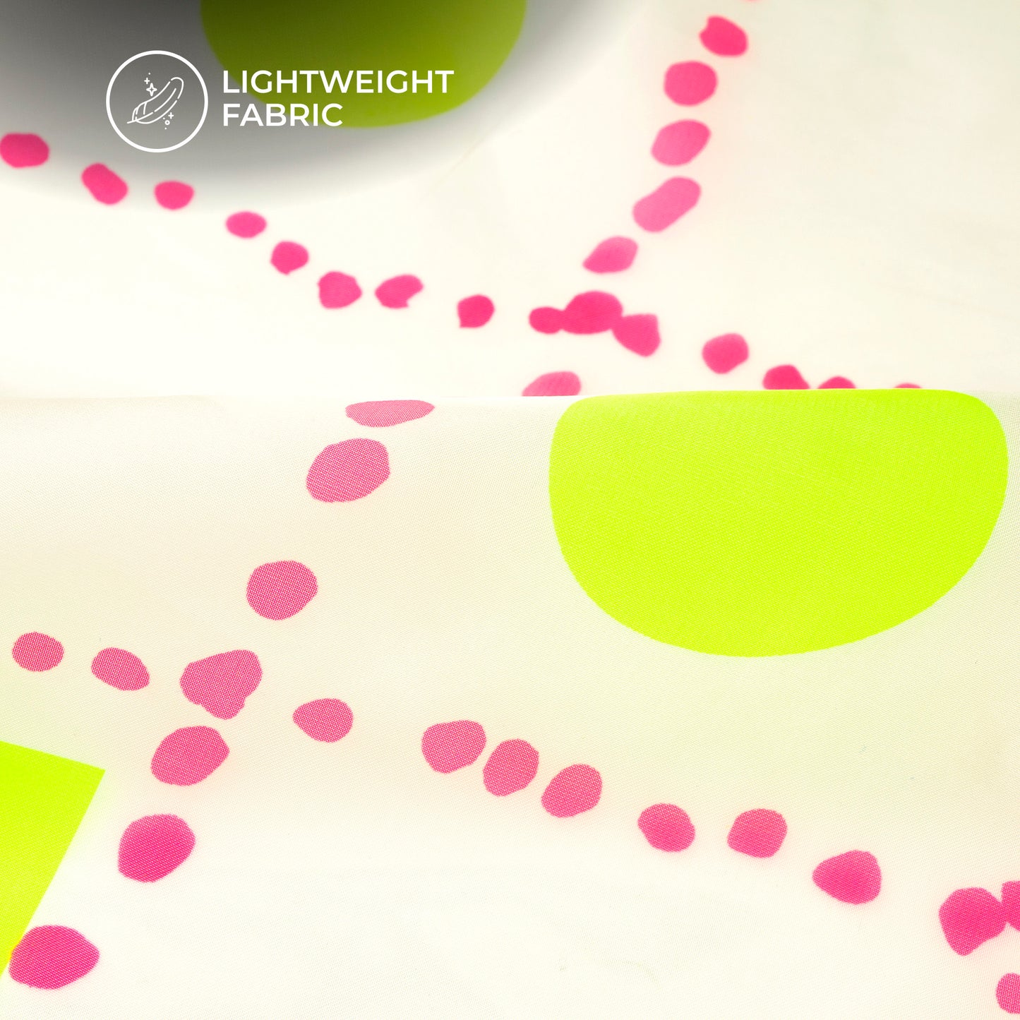 Neon Luxe: Opulent Digital Print Organza Satin Fabric