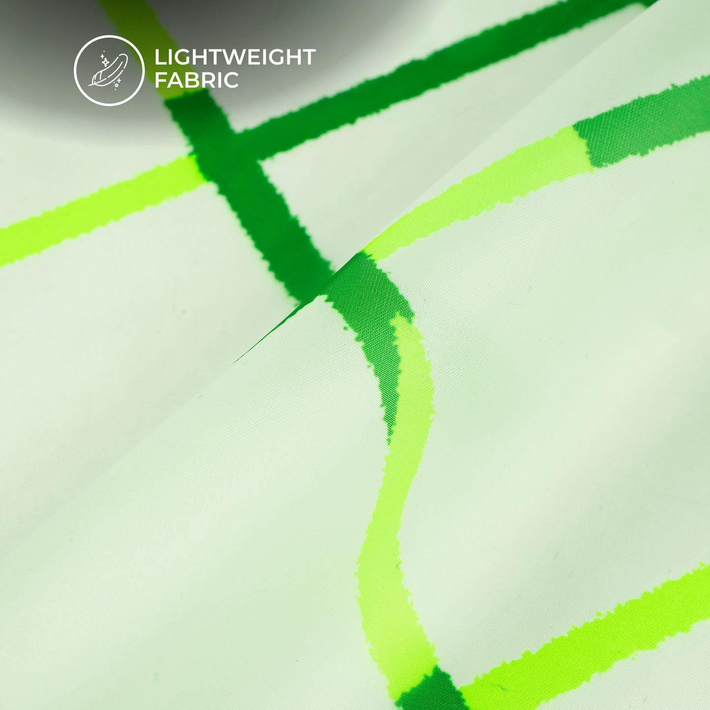 Neon Sheen: Glossy Digital Print Organza Satin Fabric