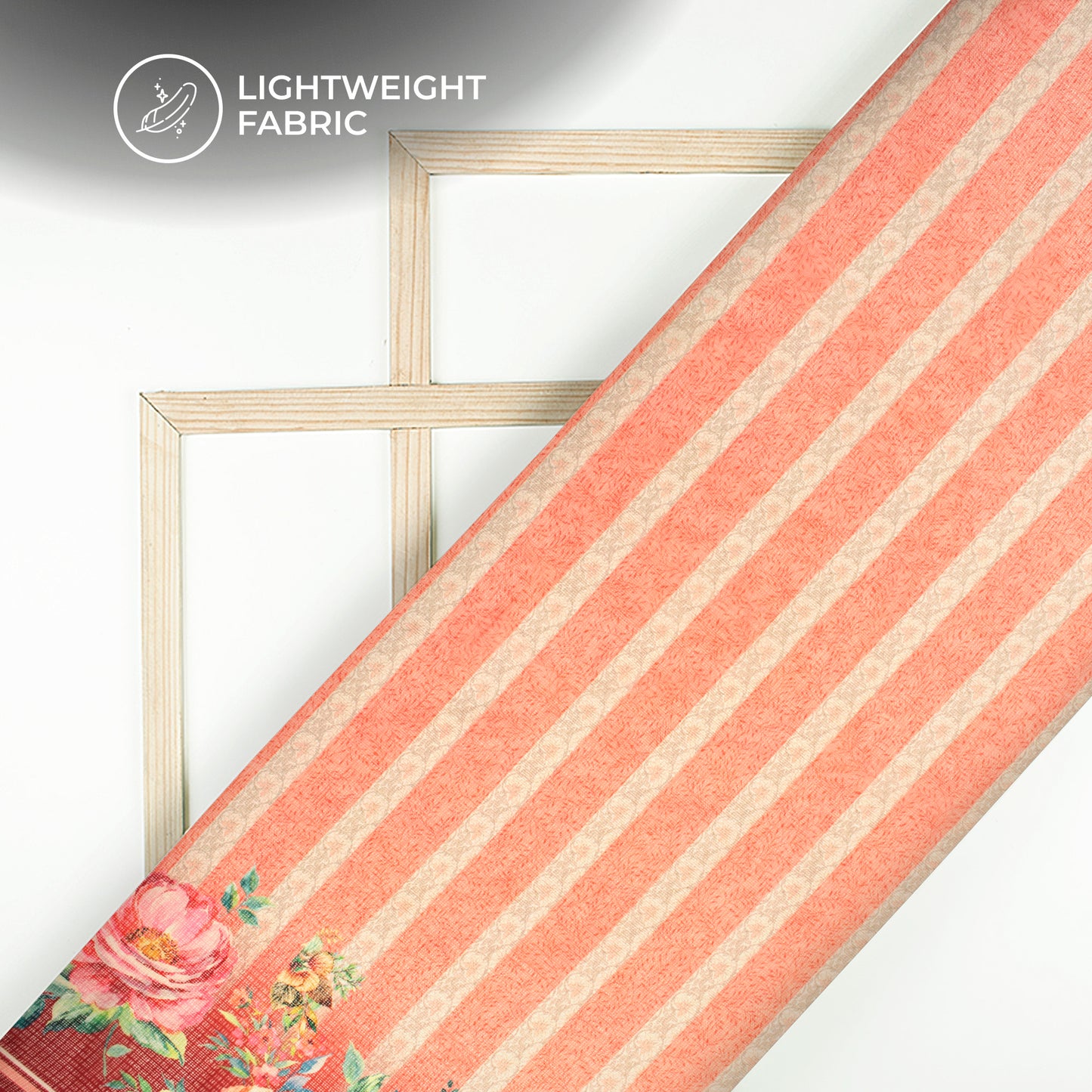 Traditional Daman Digital Print Kota Doria Fabric