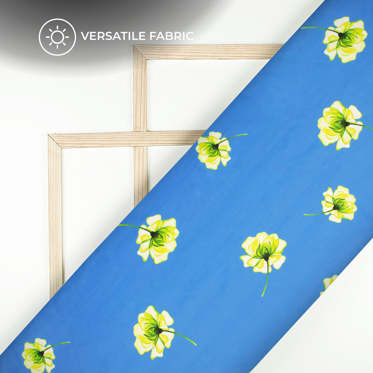 Floral Finesse: Elegant Digital Print Poly Glazed Cotton Fabric