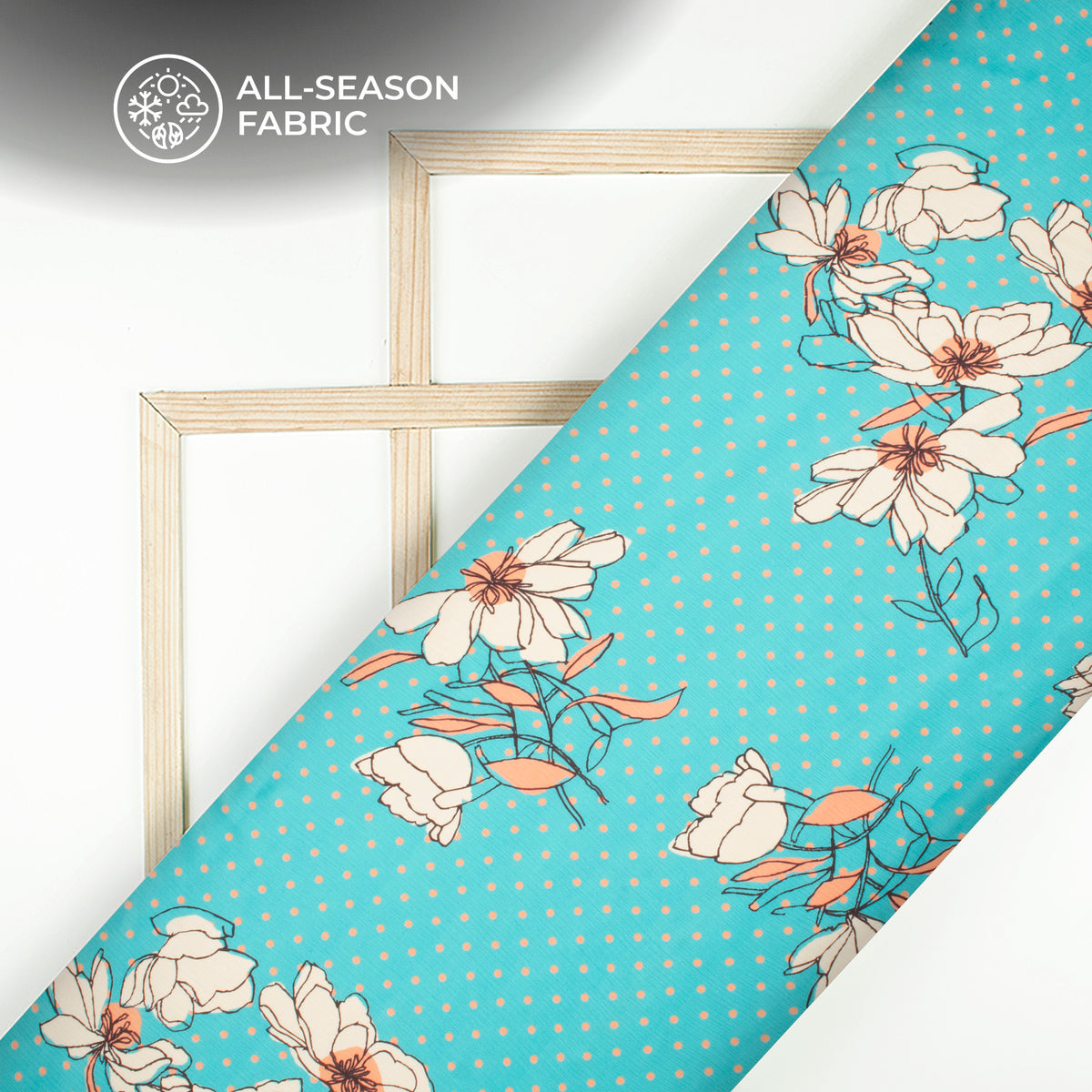 Glamorous Abstract Floral Digital Print Chiffon Satin Fabric