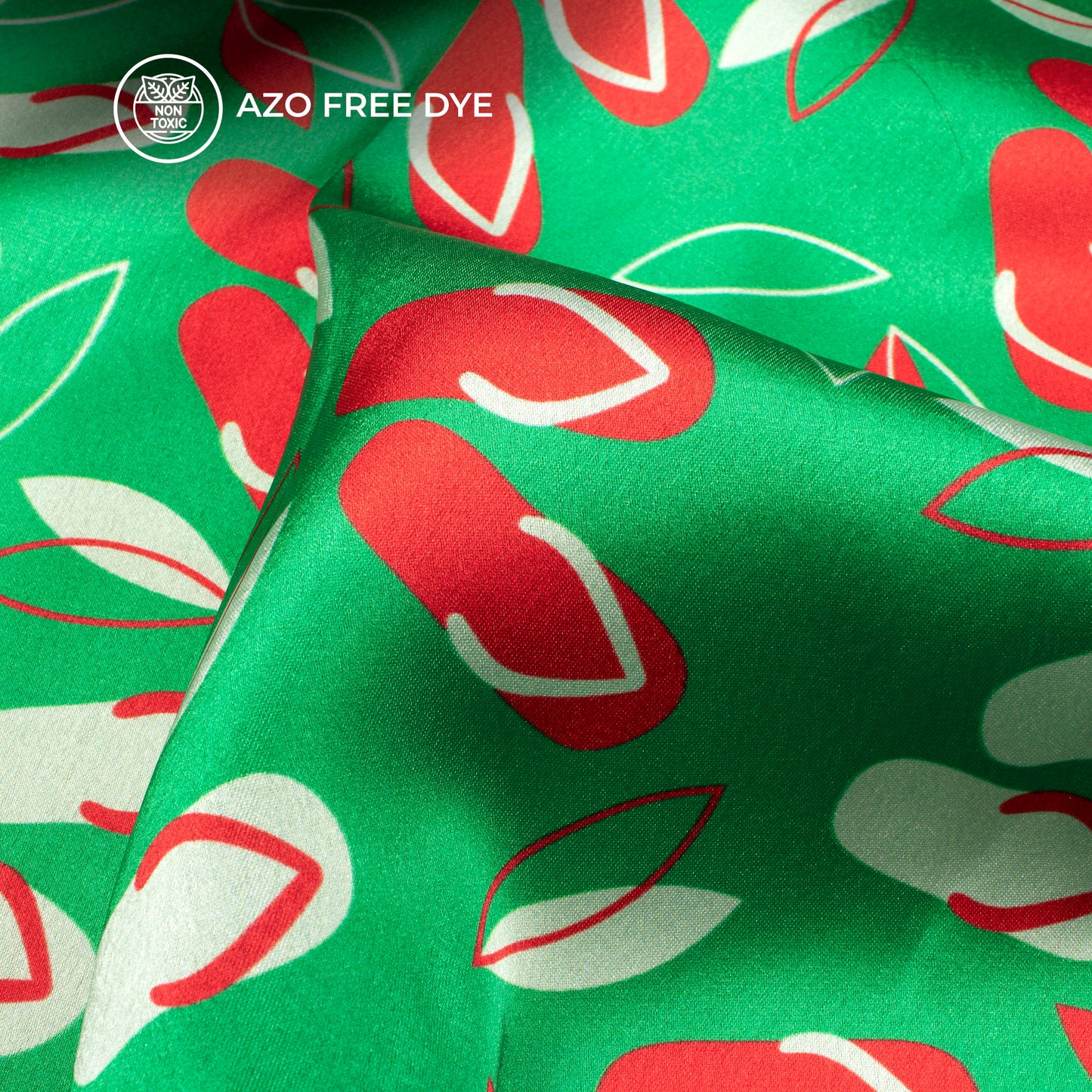 Cozy Comfort: Silken Digital Print Japan Satin Fabric