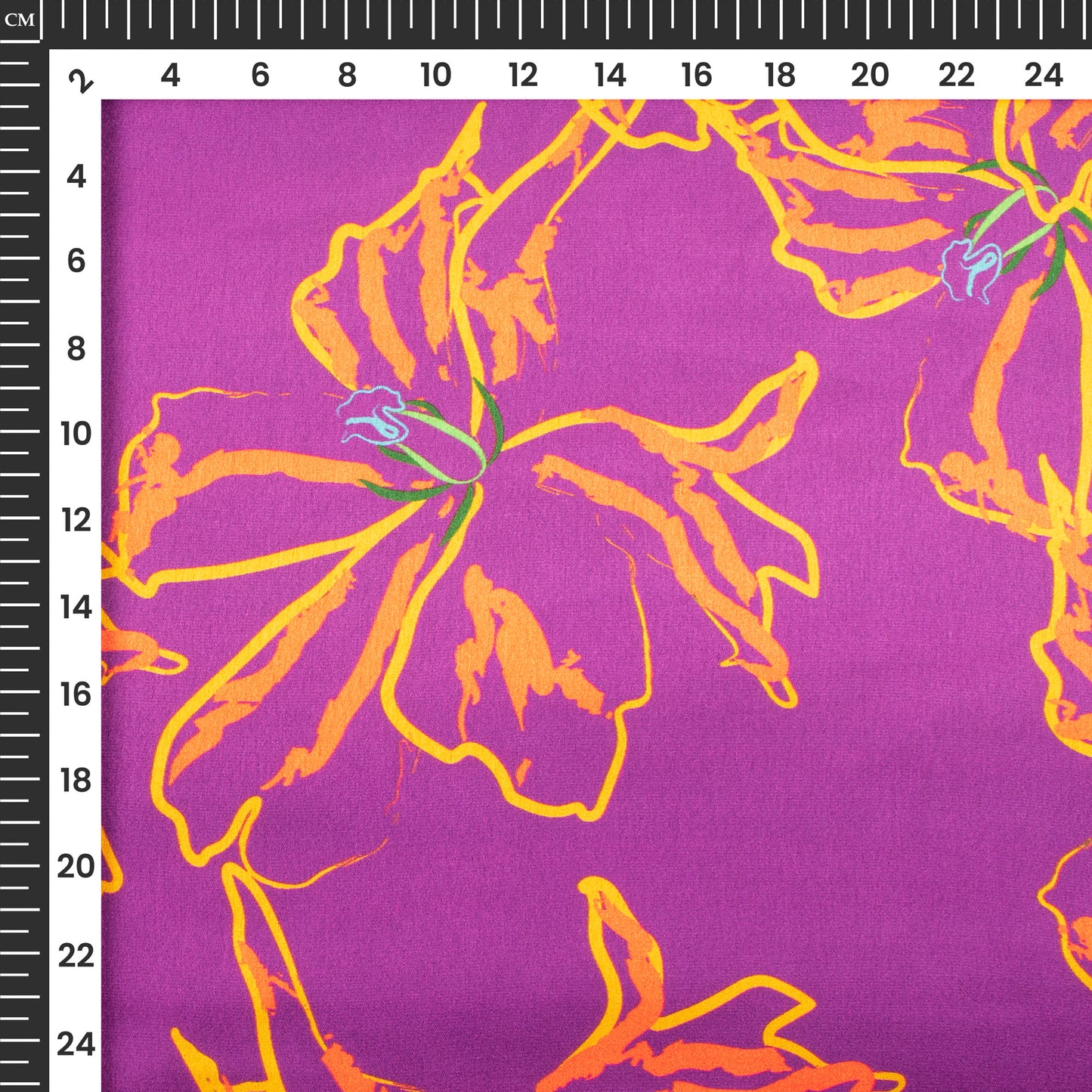 Glamour Glean: Purple Digital Print Japan Satin Fabric