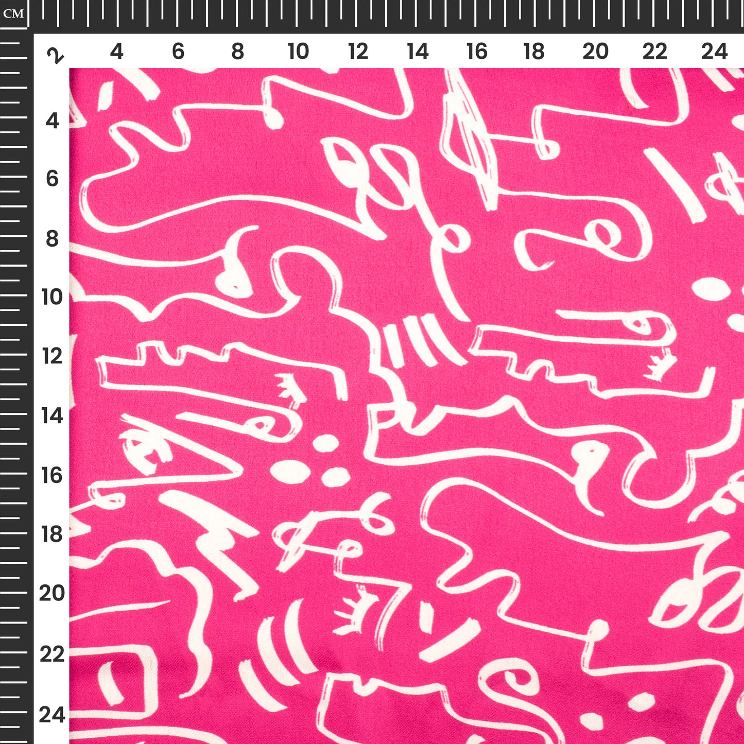 Artistic Aura: Abstarct Digital Print Japan Satin Fabric