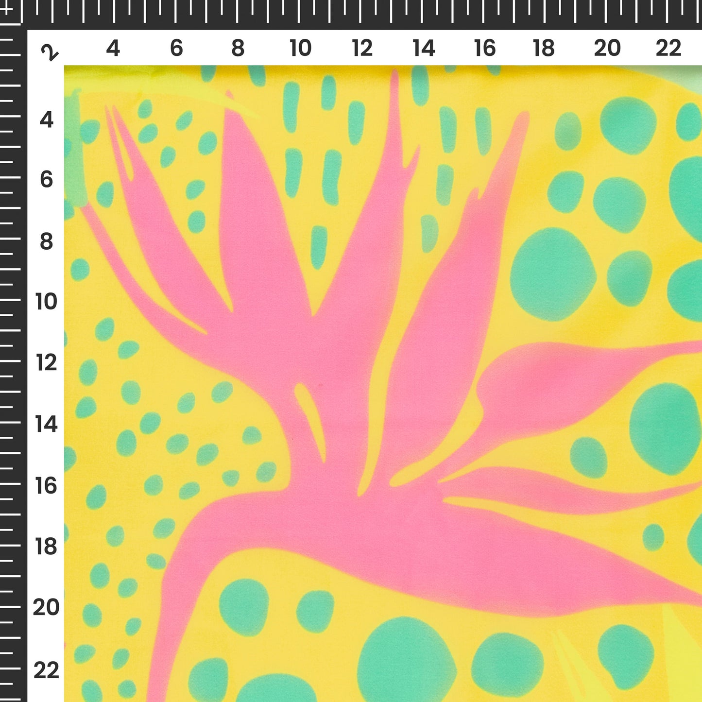 Blissful Blossom: Floral Digital Print Organza Satin Fabric