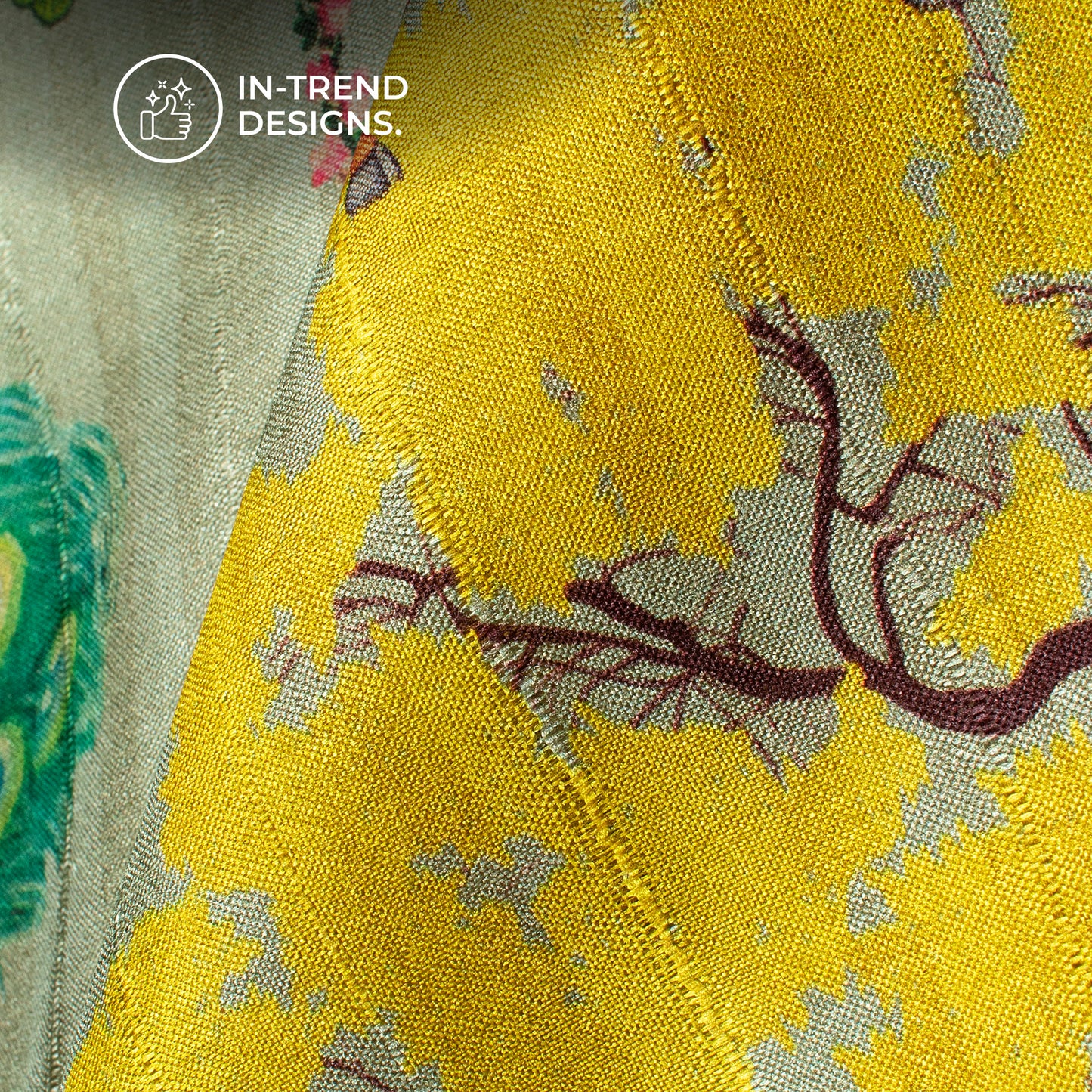 Heritage Sheen: Pichwaii Digital Print Art Tusser Silk Fabric