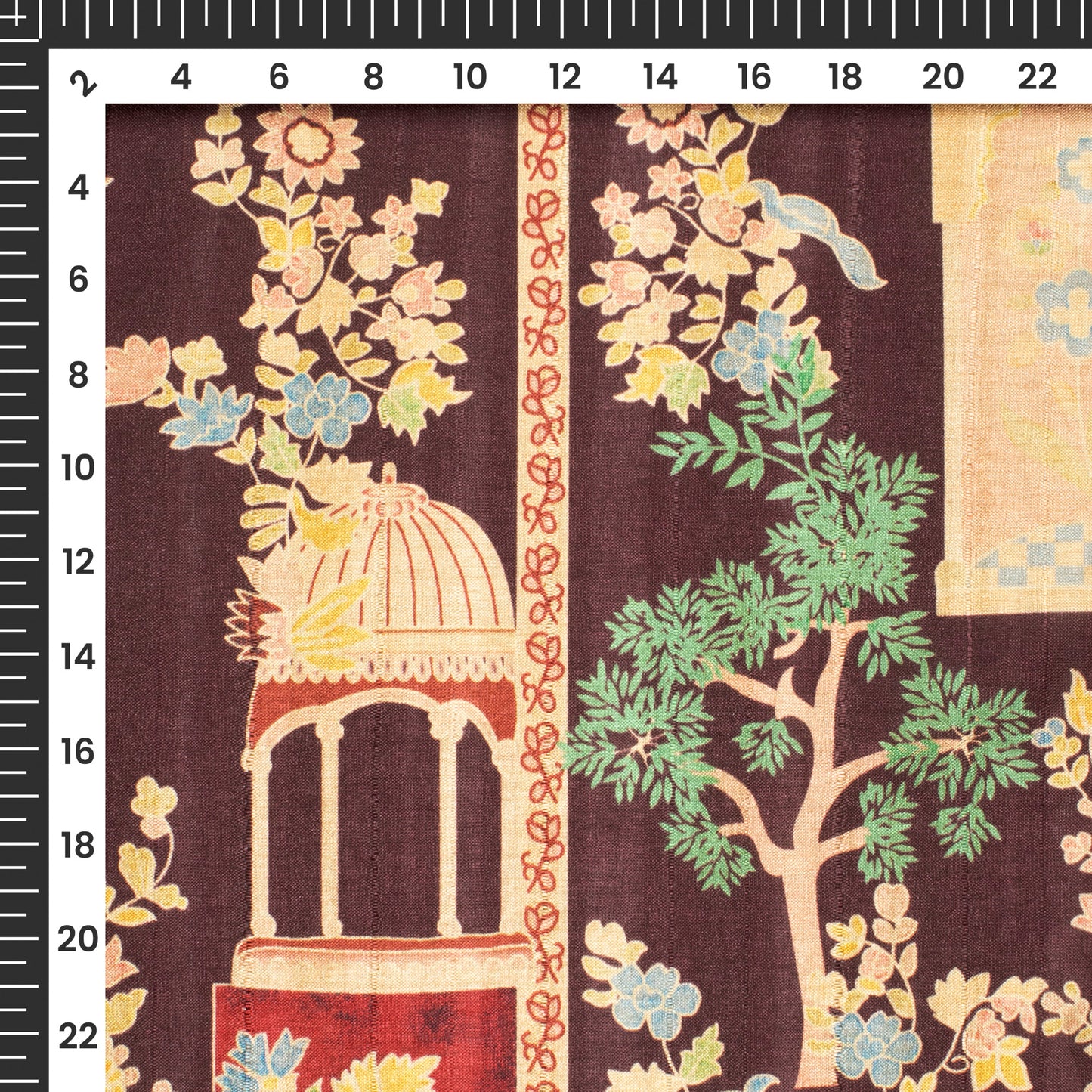 Ethereal Elegance: Deluxe Digital Print Art Tusser Silk Fabric