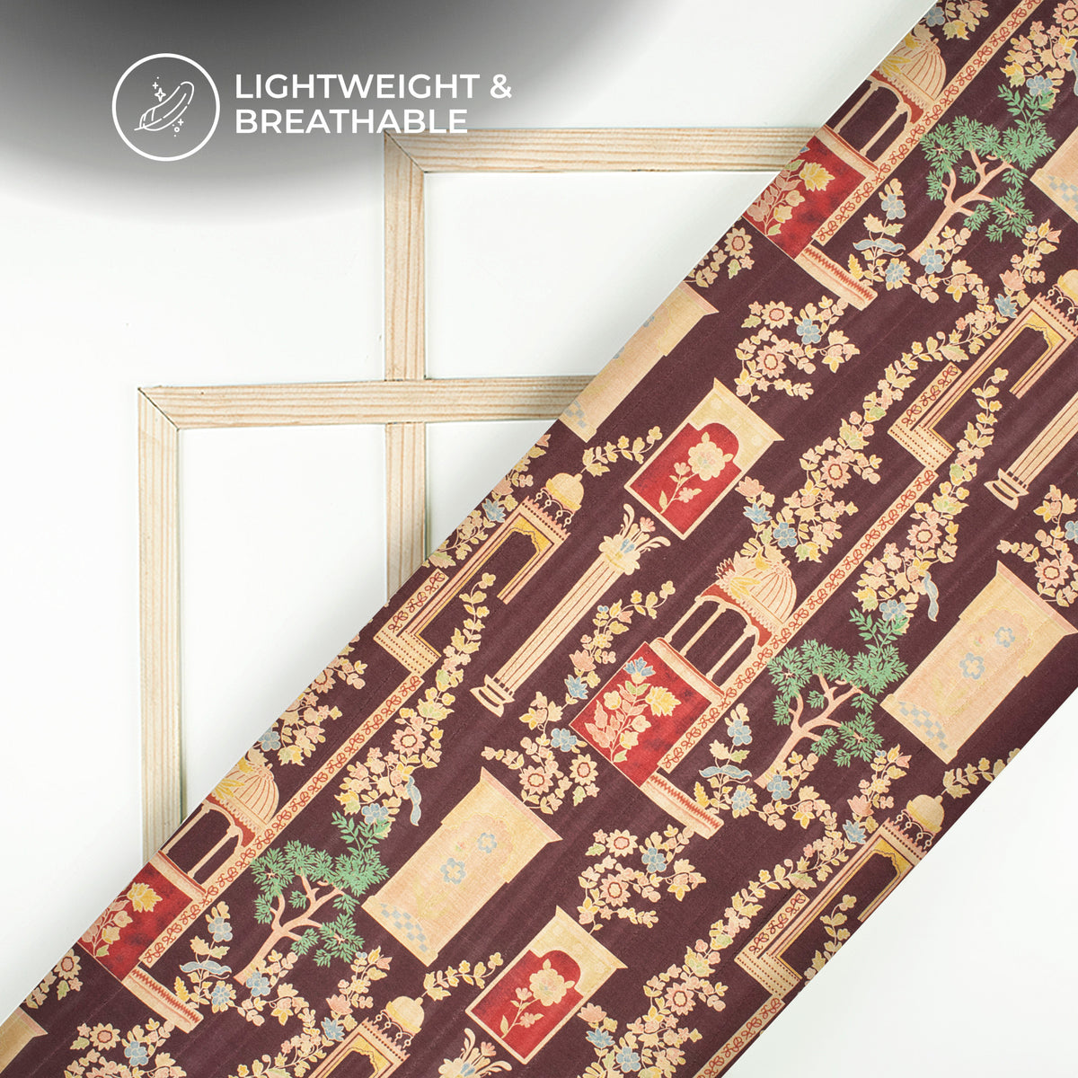 Ethereal Elegance: Deluxe Digital Print Art Tusser Silk Fabric