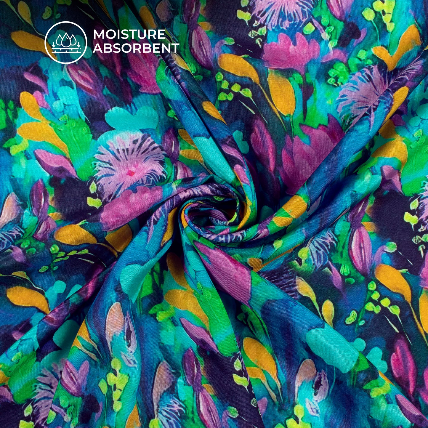 Exquisite Bloom: Magnificent Digital Print Viscose Muslin Fabric