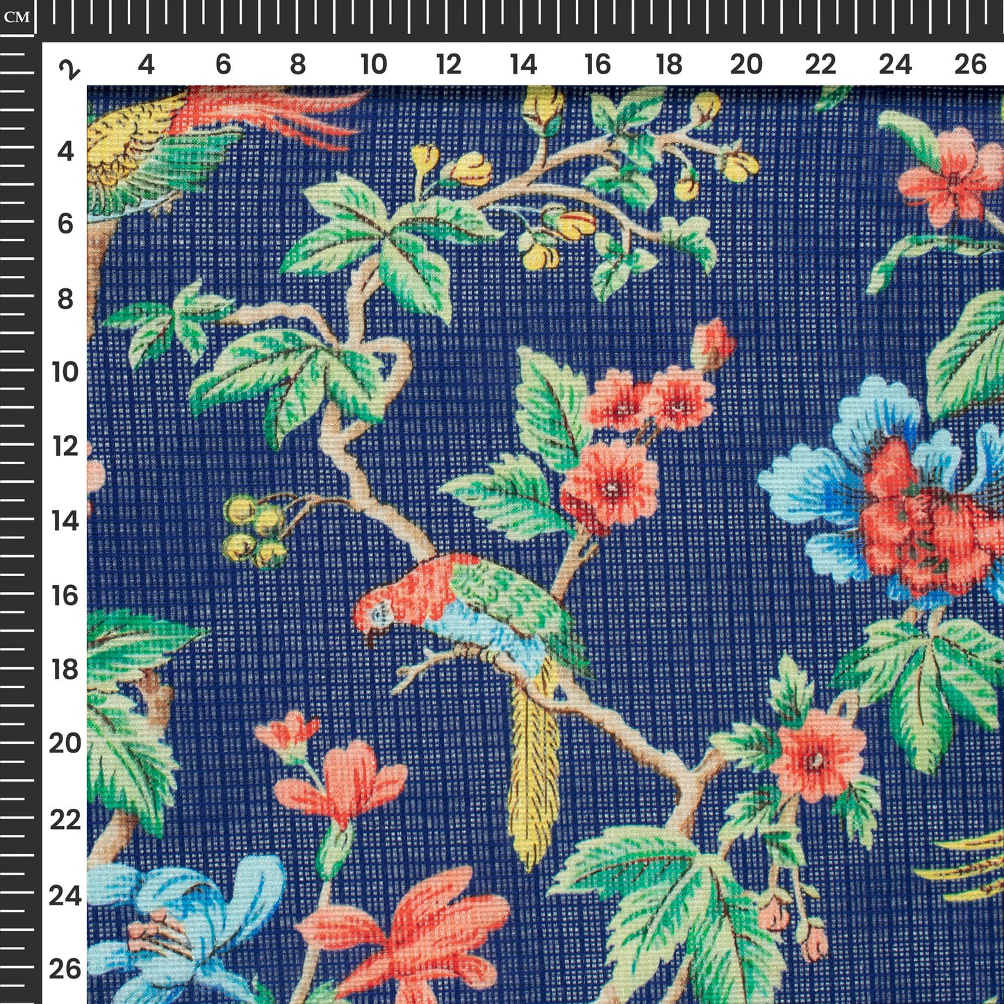 Spring Blossom: Elegant Digital Print Kota Doria Fabric