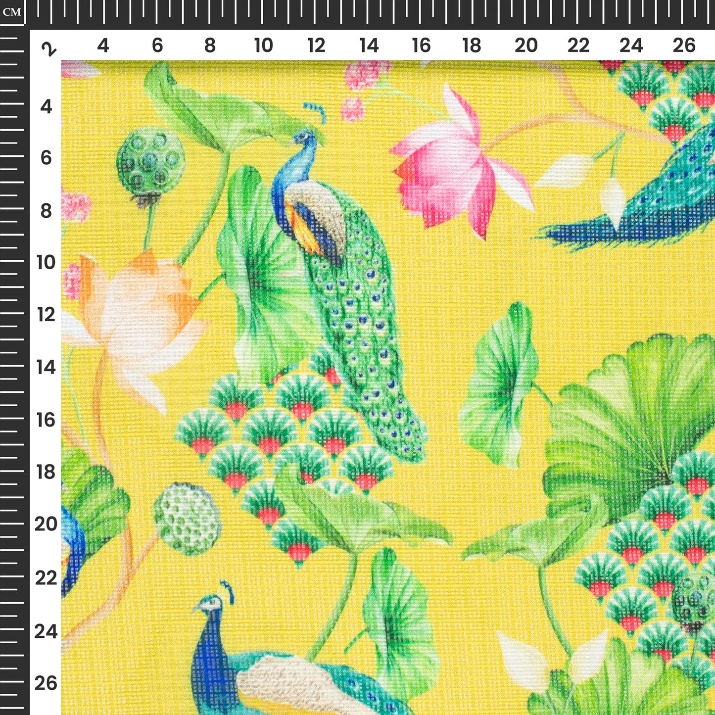Peacock Panache: Luxurious Kota Doria Digital Print Kota Doria Fabric