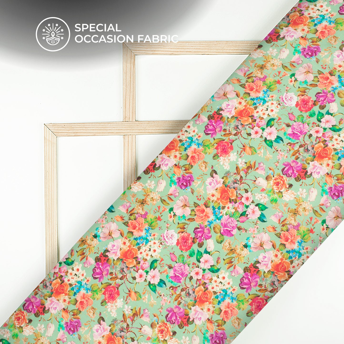 Eternal Blooms: Floral Digital Print Viscose Uppada Silk Fabric