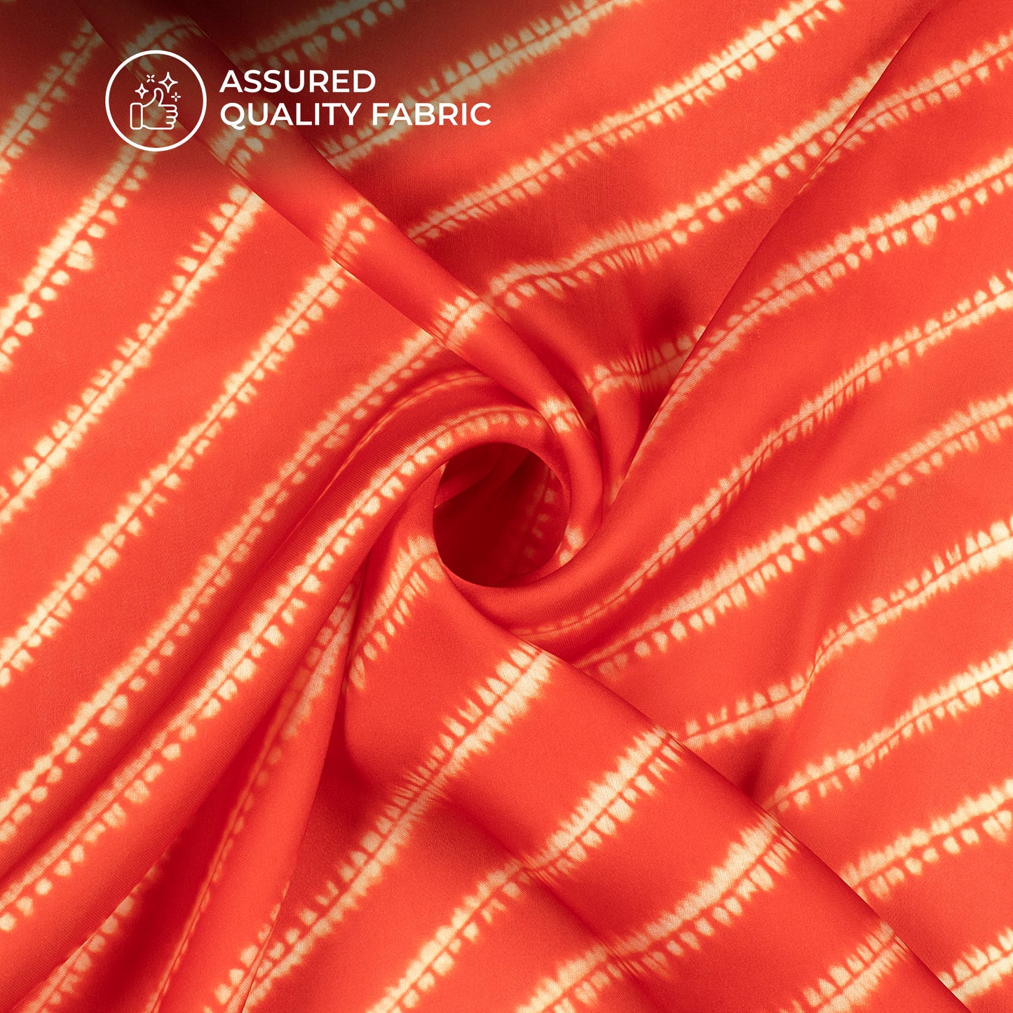 Smooth and Attractive Laheriya Digital Print Georgette Satin Fabric
