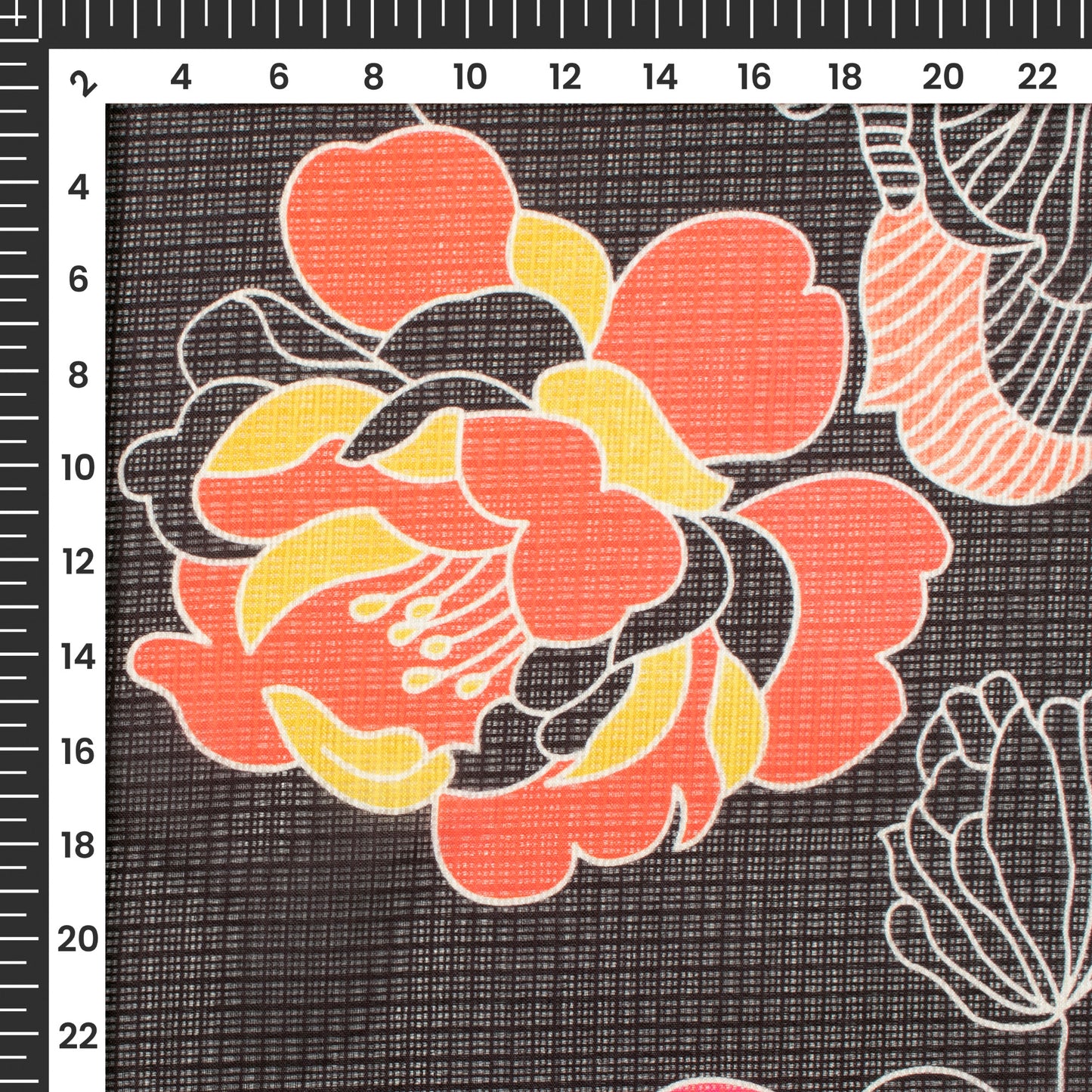 Floral Opulence Unveiled: Floral Digital Print Kota Doria Fabric