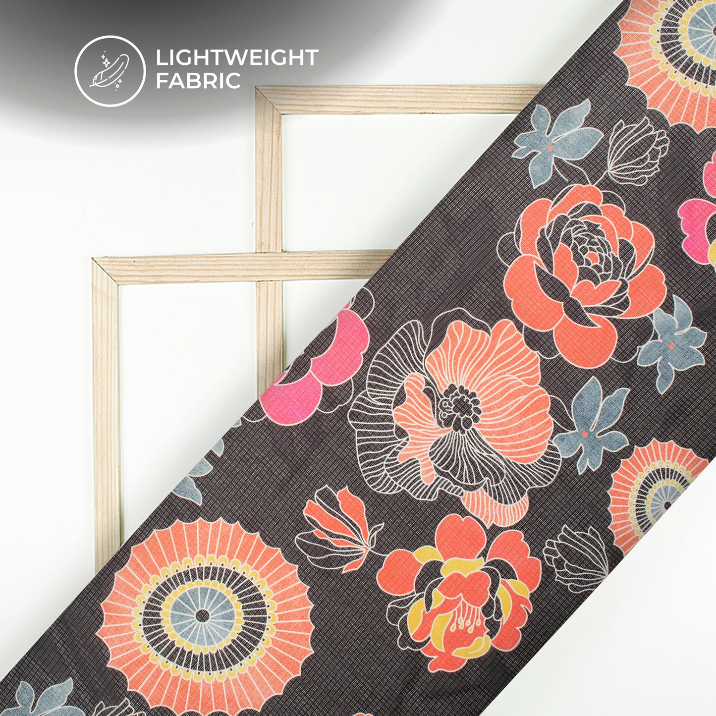 Floral Opulence Unveiled: Floral Digital Print Kota Doria Fabric