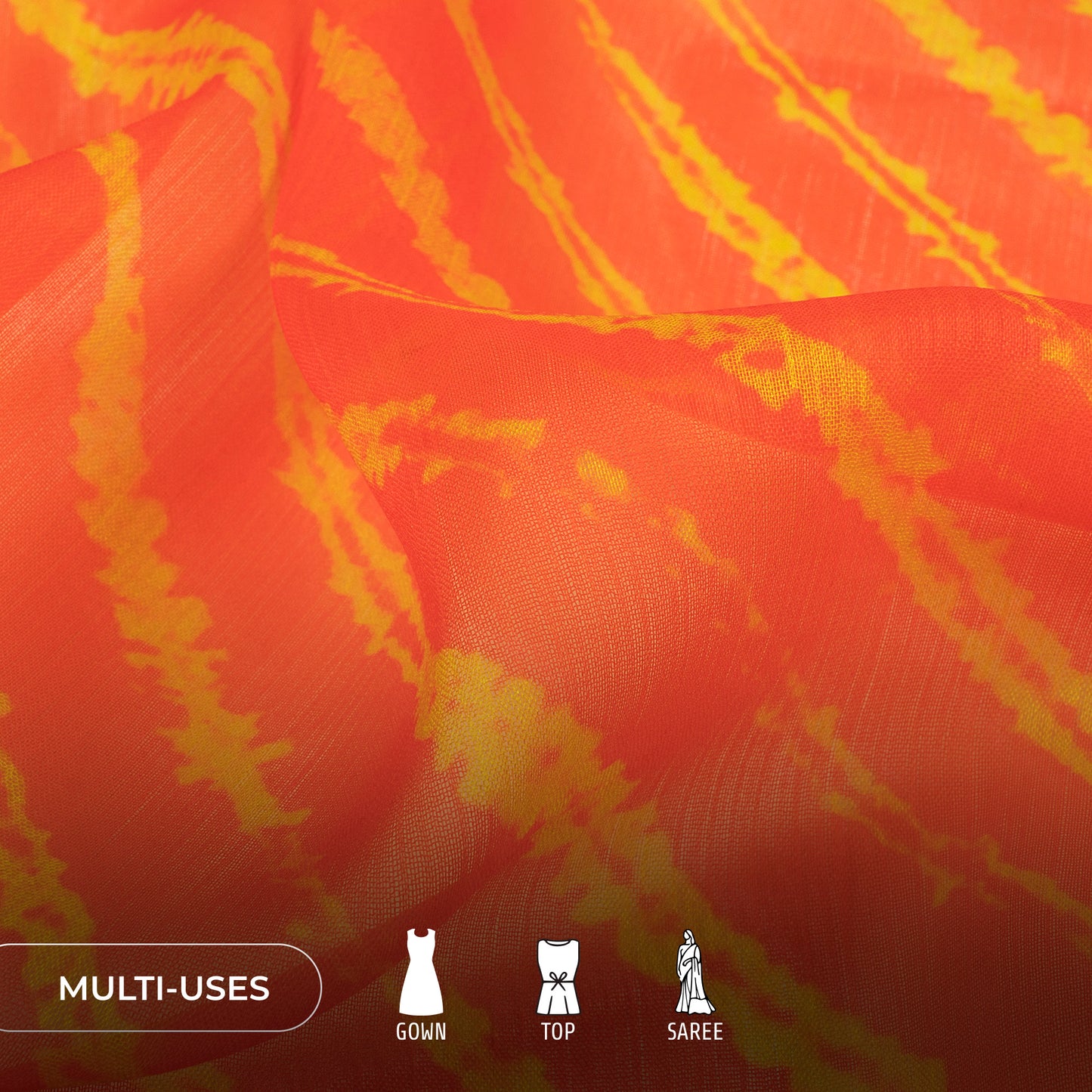 Effortless Style Essentials: Lightweight Digital Print Poly Chiffon Fabric