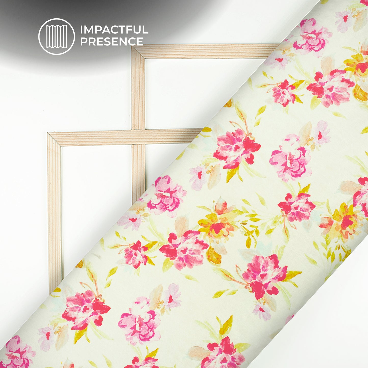 Exclusive Rich Rose Floral Digital Print Flat Silk Fabric