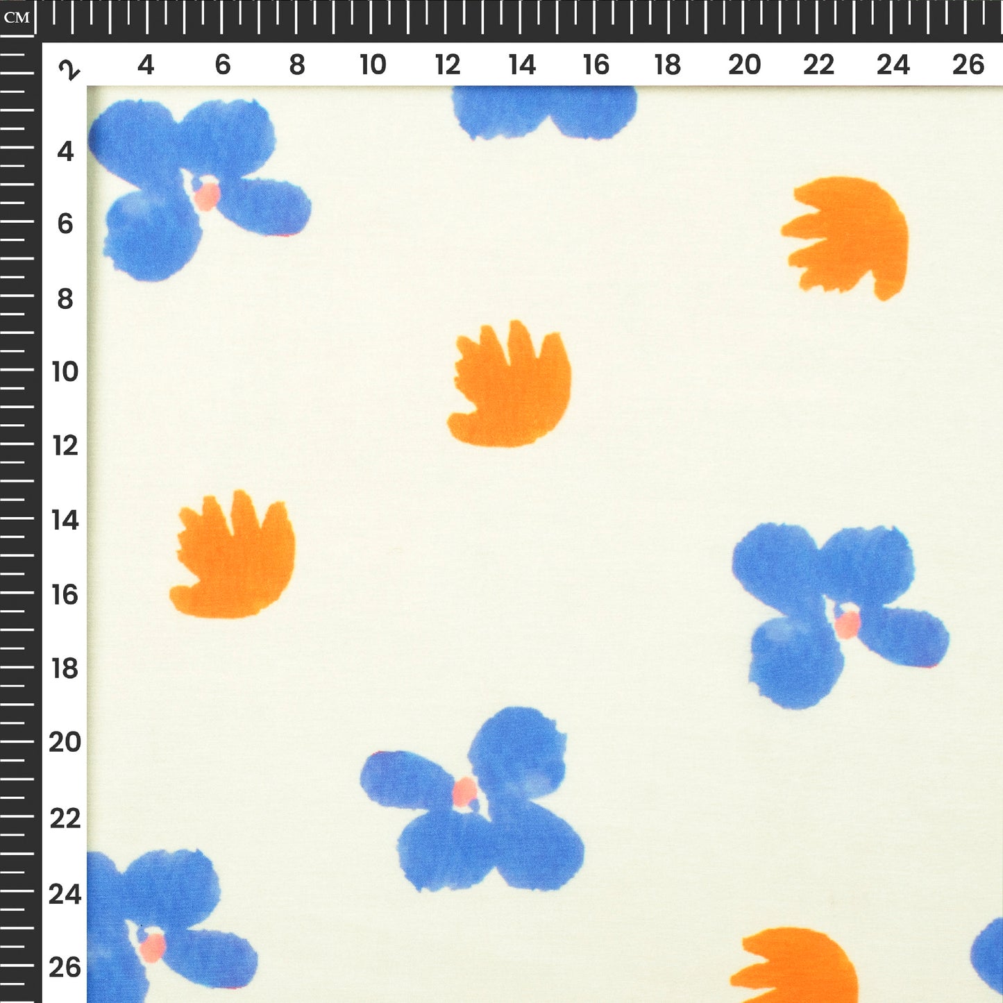 Abstract Spring Floral Digital Print Muslin Fabric