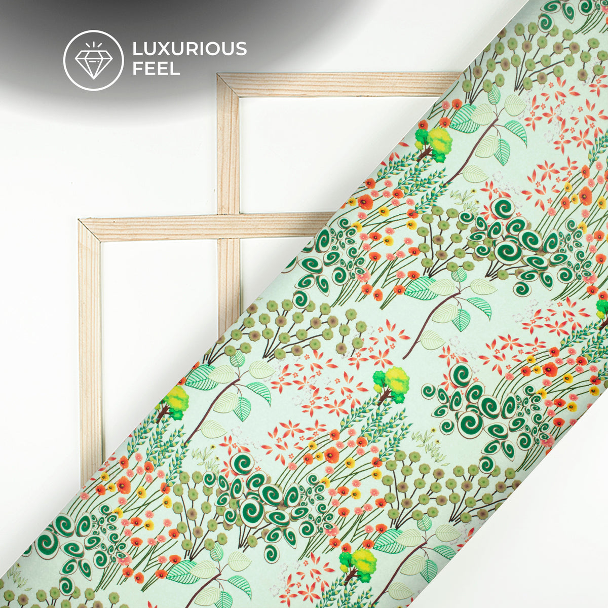 Multi Color Floral Digital Print Georgette Satin Fabric