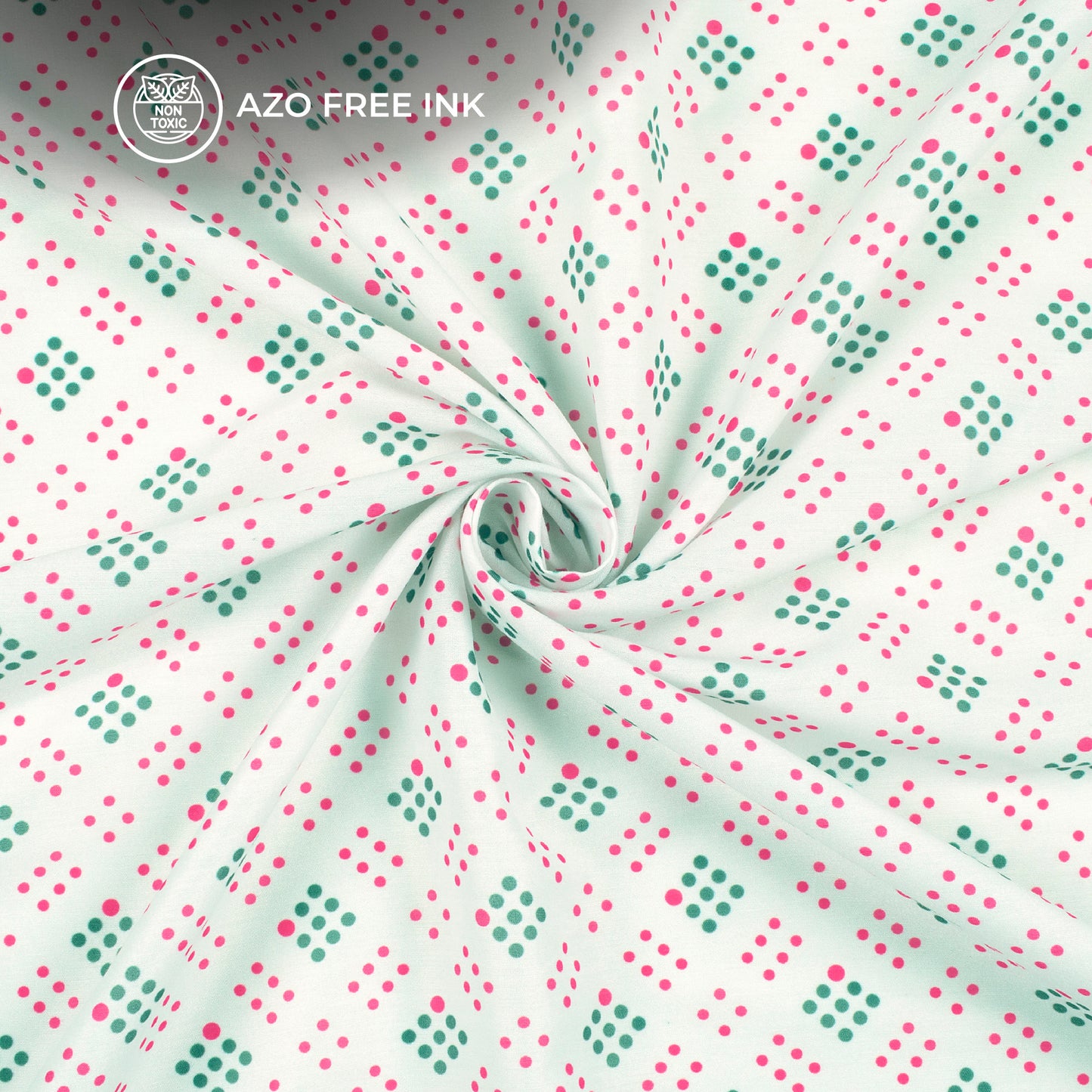 Diamond Shape Geometric Digital Print Muslin Fabric