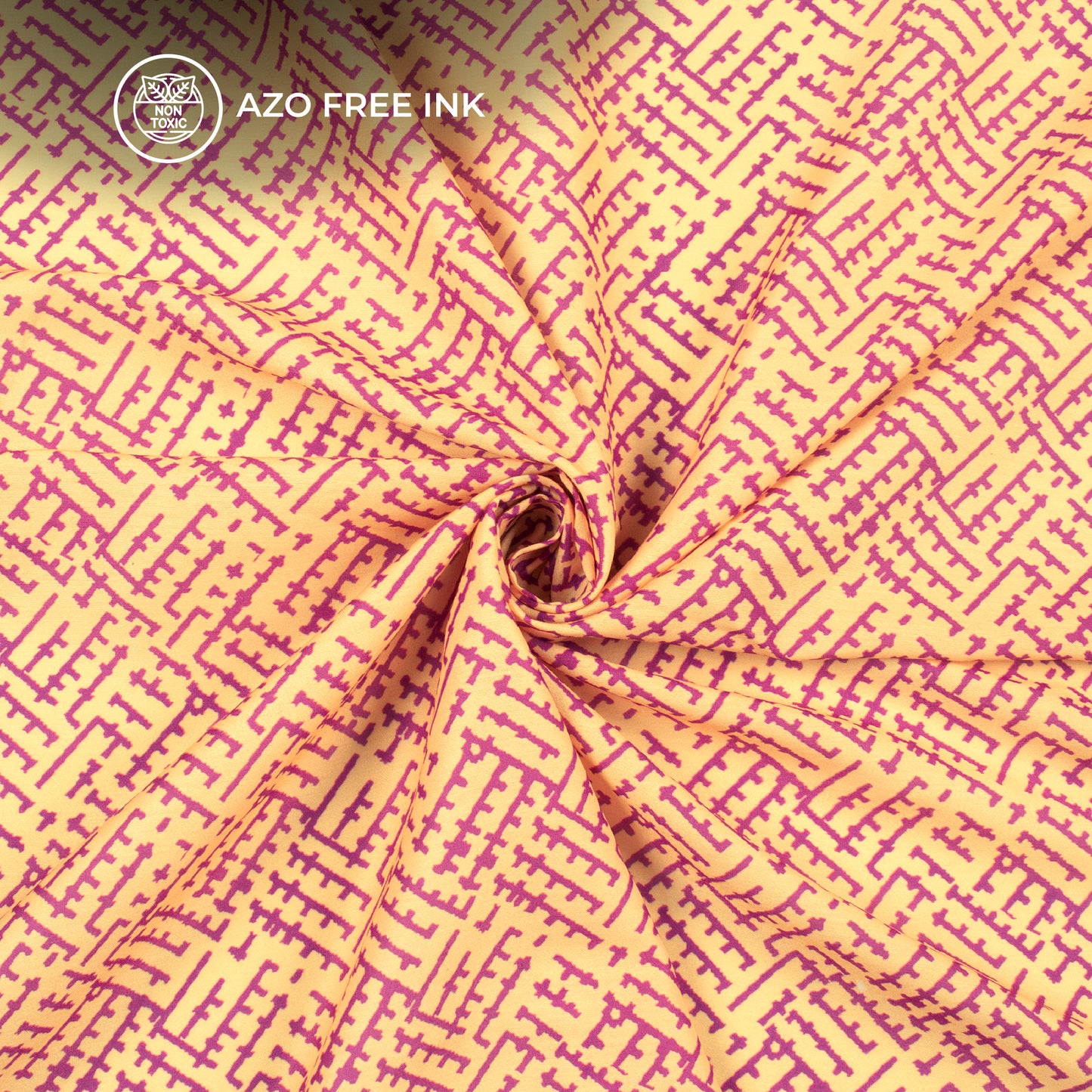 Cool Seamless Geometric Digital Print Muslin Fabric