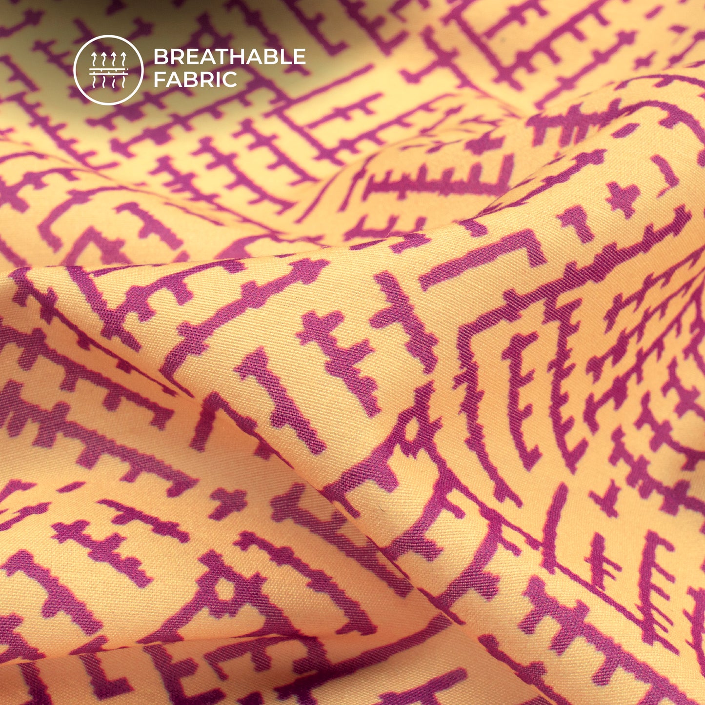 Cool Seamless Geometric Digital Print Muslin Fabric