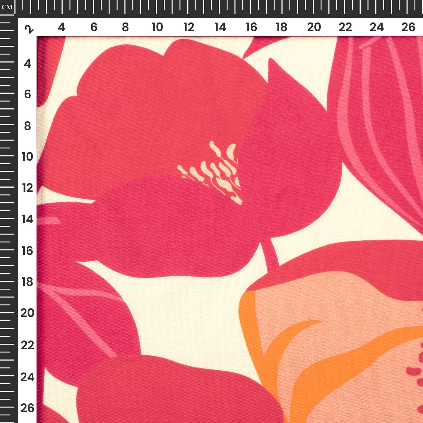 Abstract Petals Digital Print Viscose Rayon Fabric (Width 58 Inches)