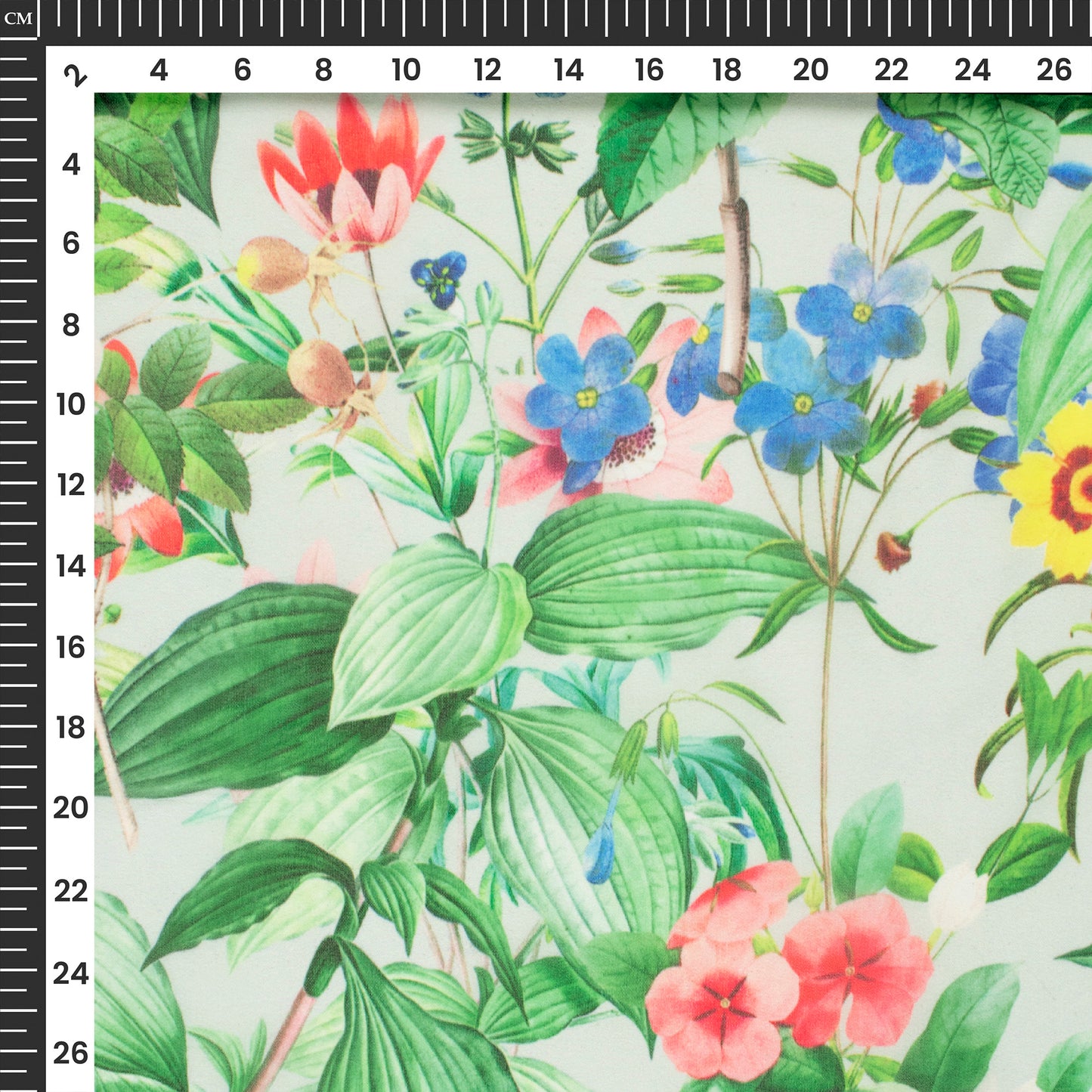 Vintage Floral And Leaf Digital Print Lightweight Georgette Fabric