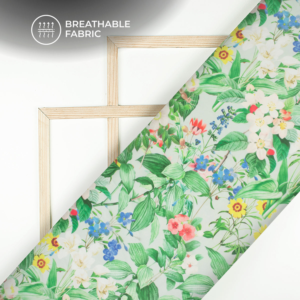 Vintage Floral And Leaf Digital Print Lightweight Georgette Fabric