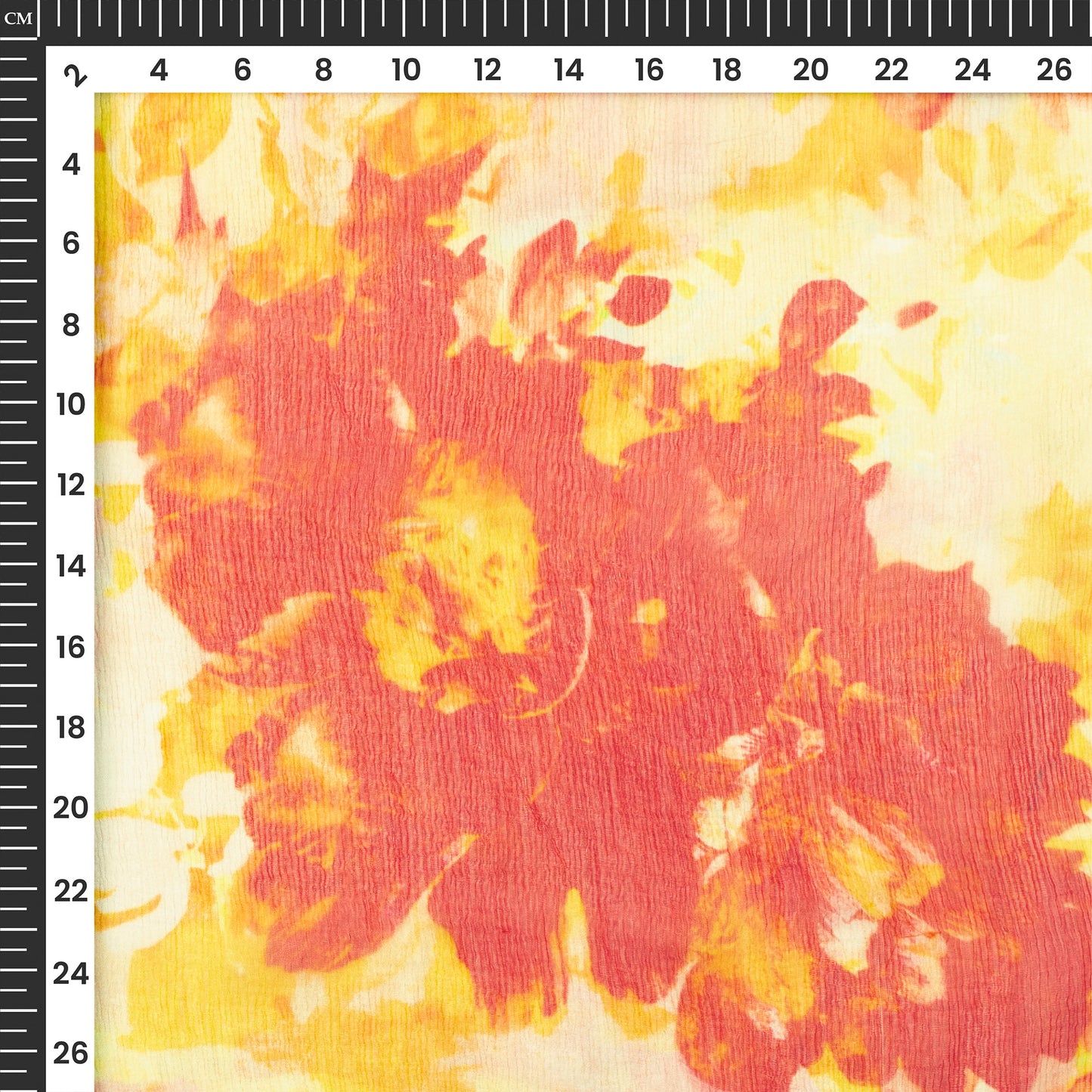 Megical Floral Texture Digital Print Bemberg Chiffon Fabric