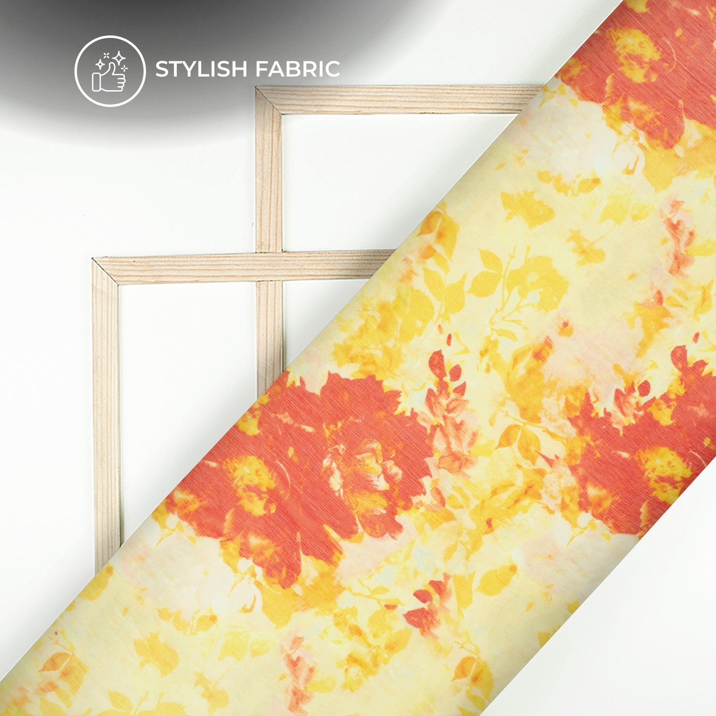 Megical Floral Texture Digital Print Bemberg Chiffon Fabric