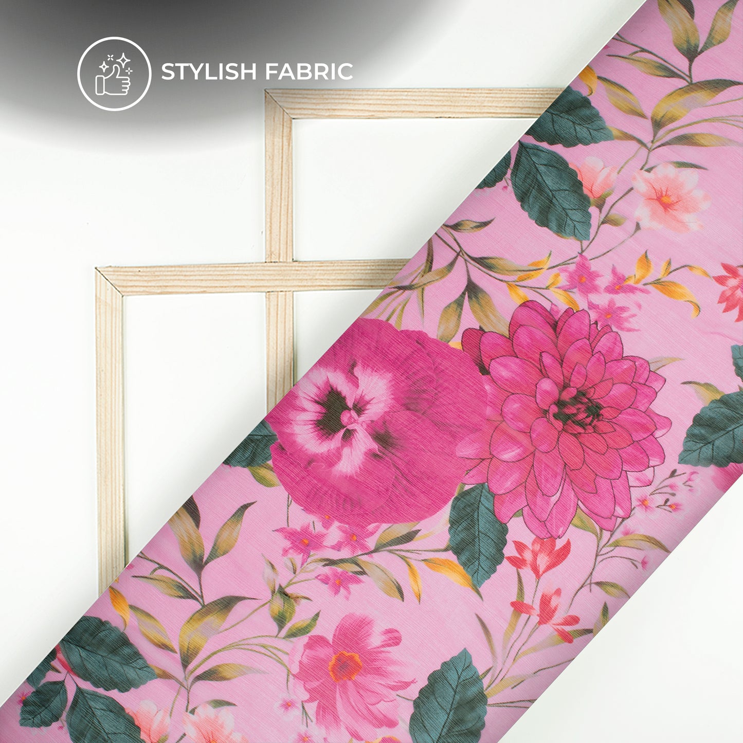 Bloosom Lilly Floral Digital Print Bemberg Chiffon Fabric