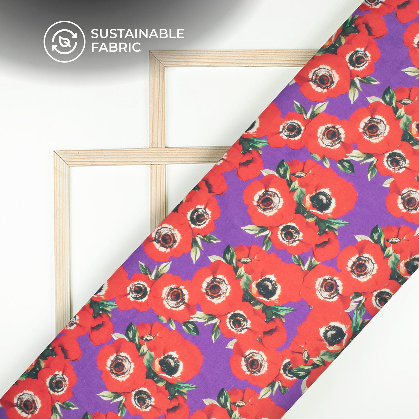 Lovely Rose Floral Digital Print Pure Cotton Mulmul Fabric