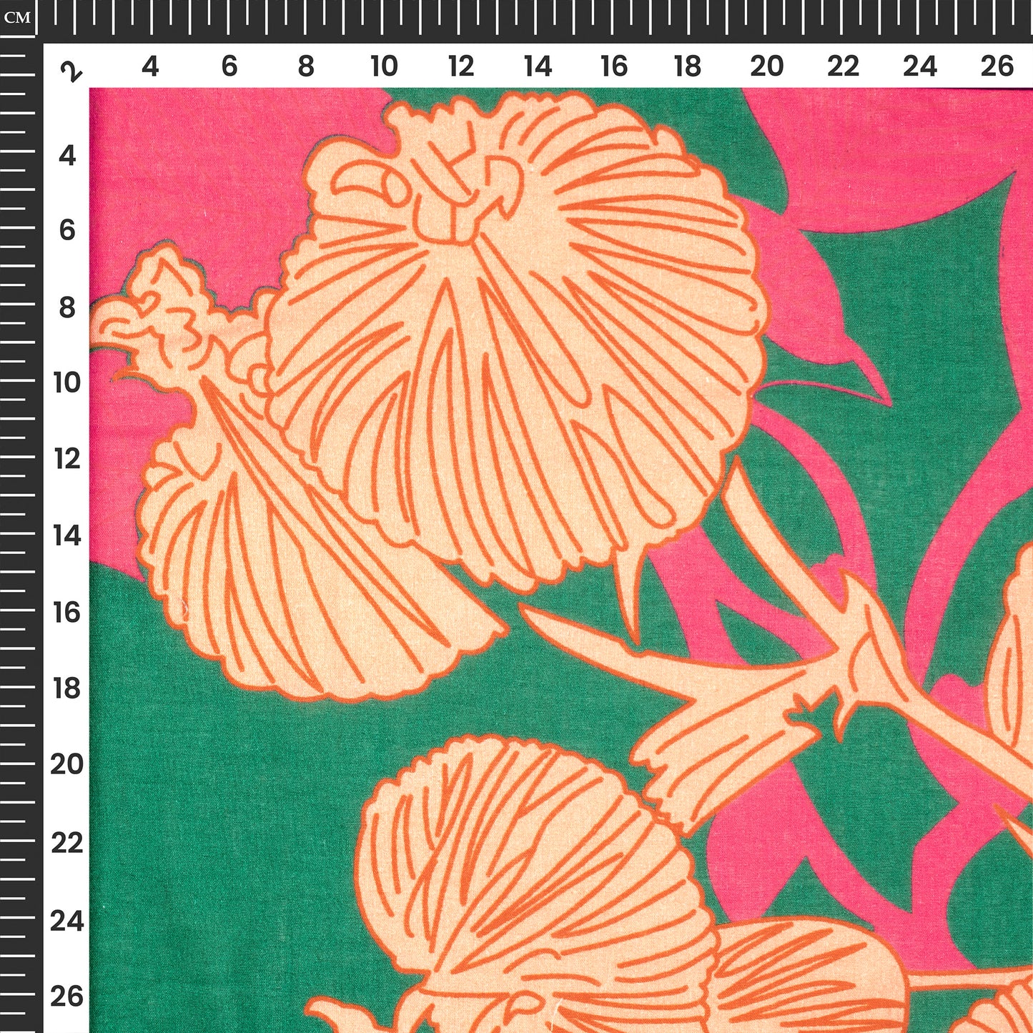 Abstract Seamless Floral Digital Print Pure Cotton Mulmul Fabric