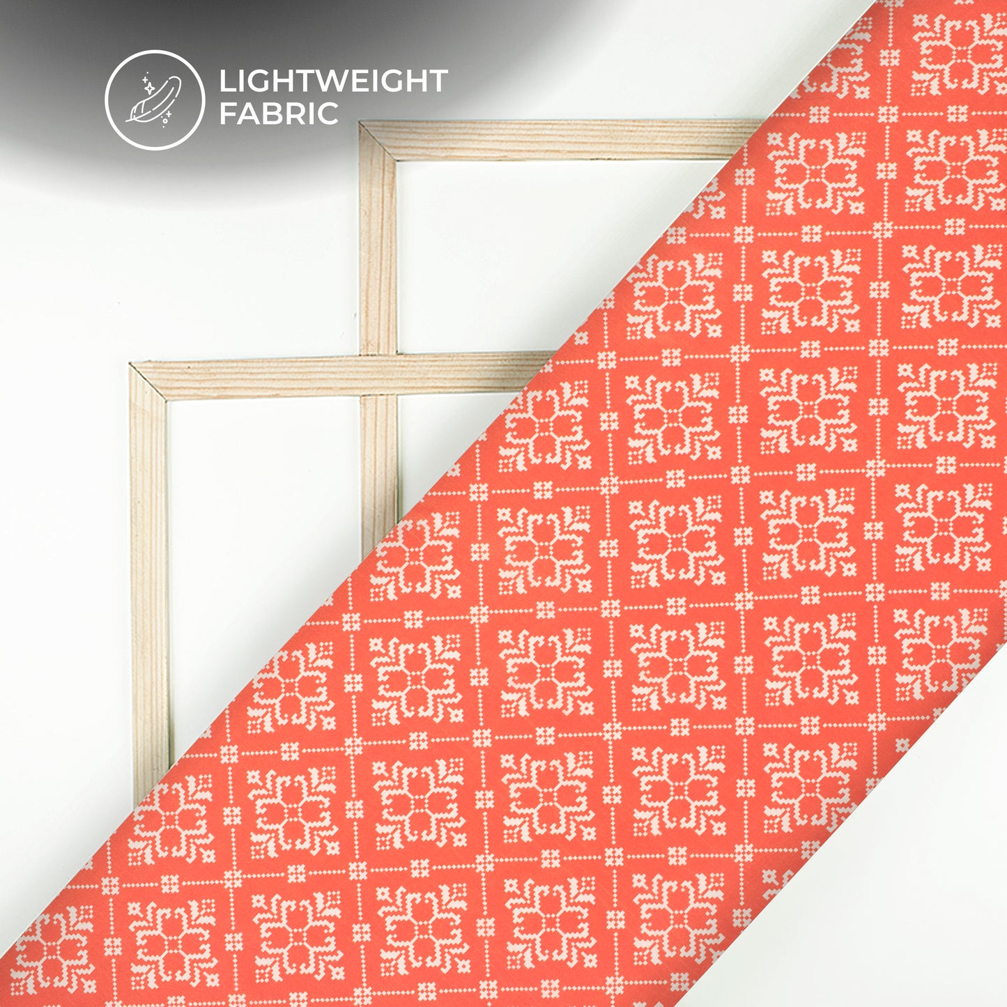 Rose Red Patola Digital Print Chinnon Chiffon Fabric