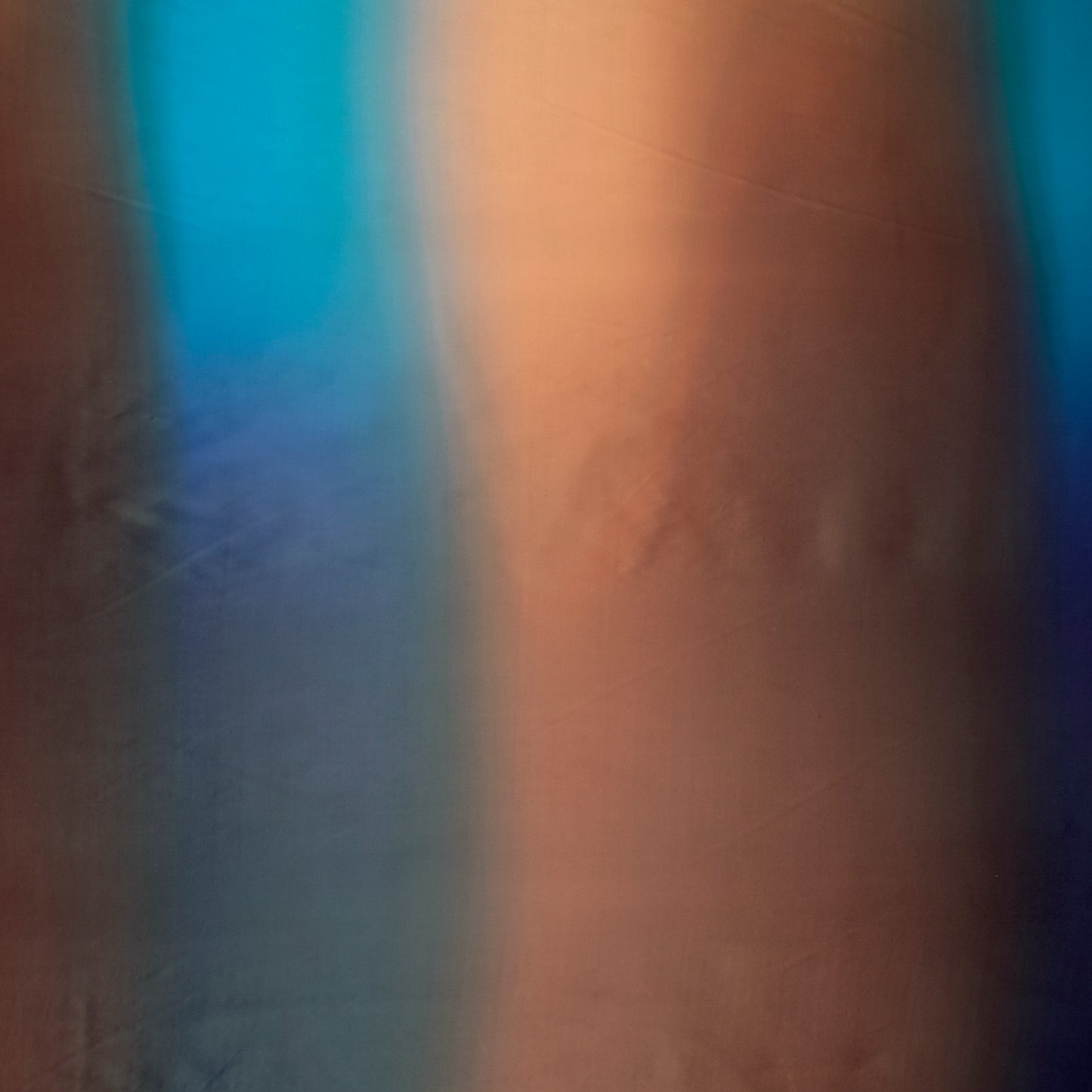 Dark Brown And Blue Ombre Digital Print Organza Satin Fabric