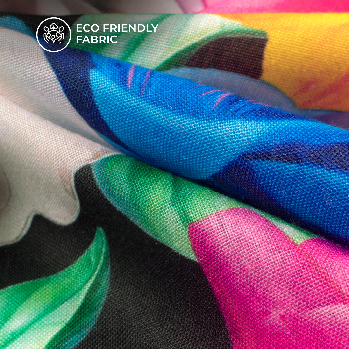Poppy Multi Color Floral Digital Print Lush Satin Fabric