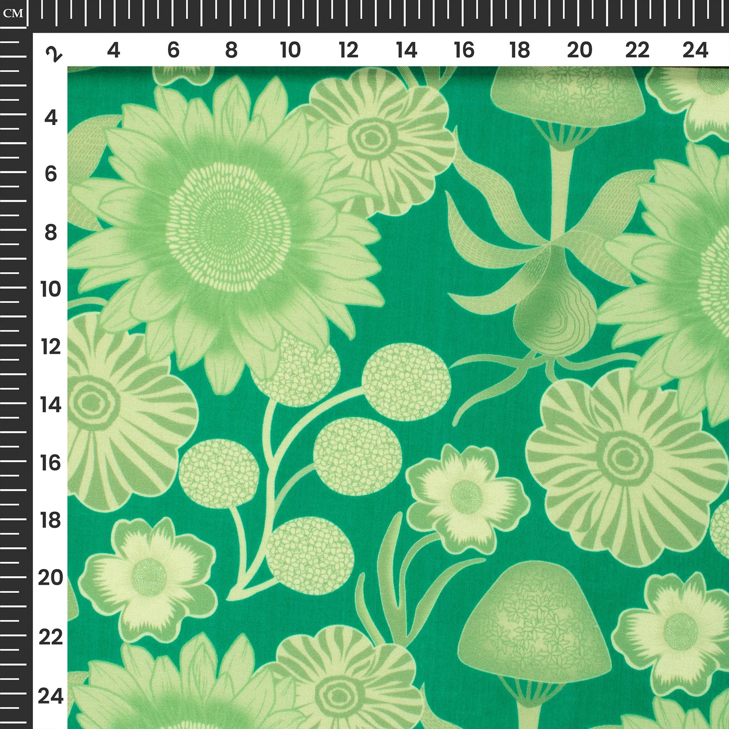 Folk Art Floral Digital Print Poly Cambric Fabric