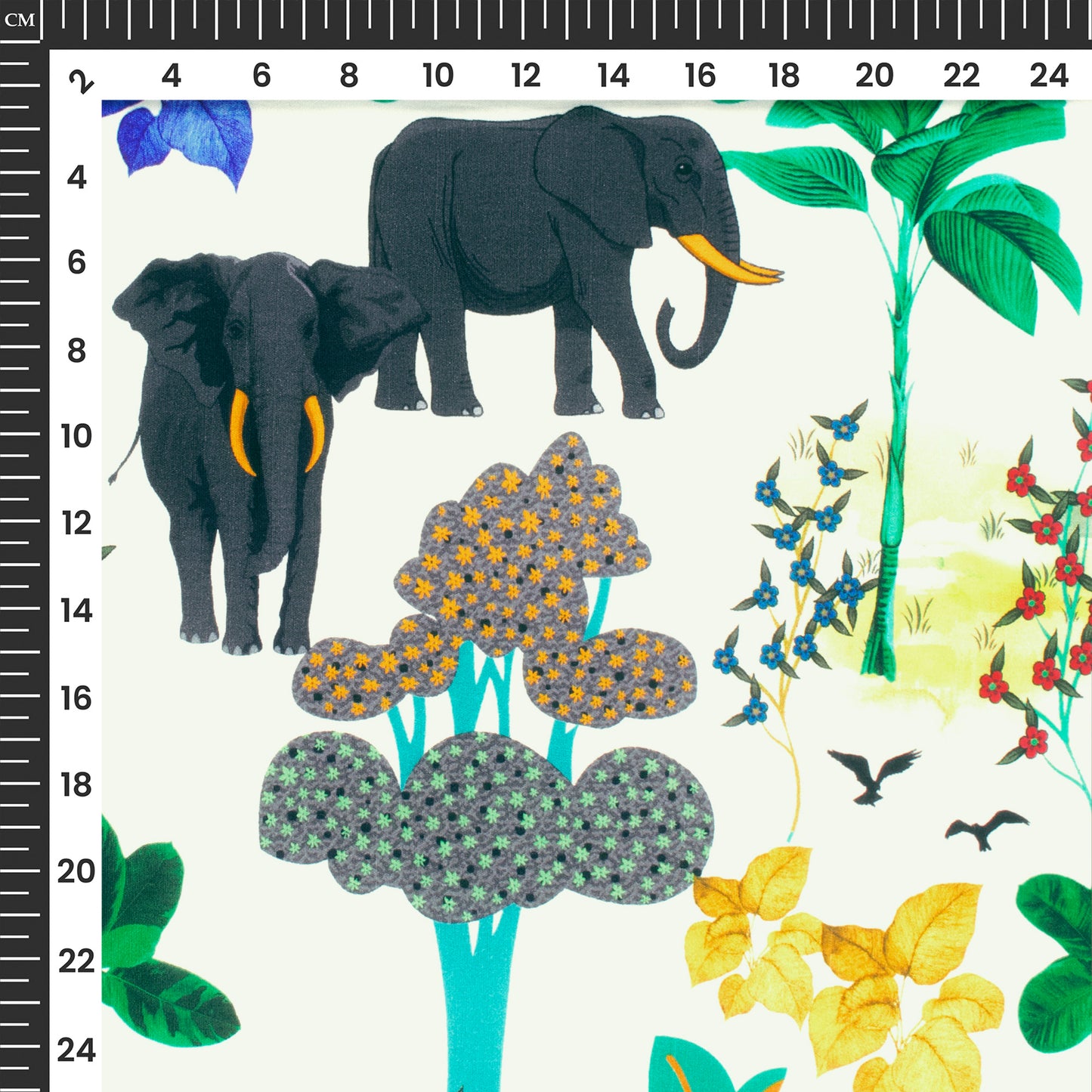 Tropical Wild Animal Digital Print Poplin Fabric (Width 58 Inches)
