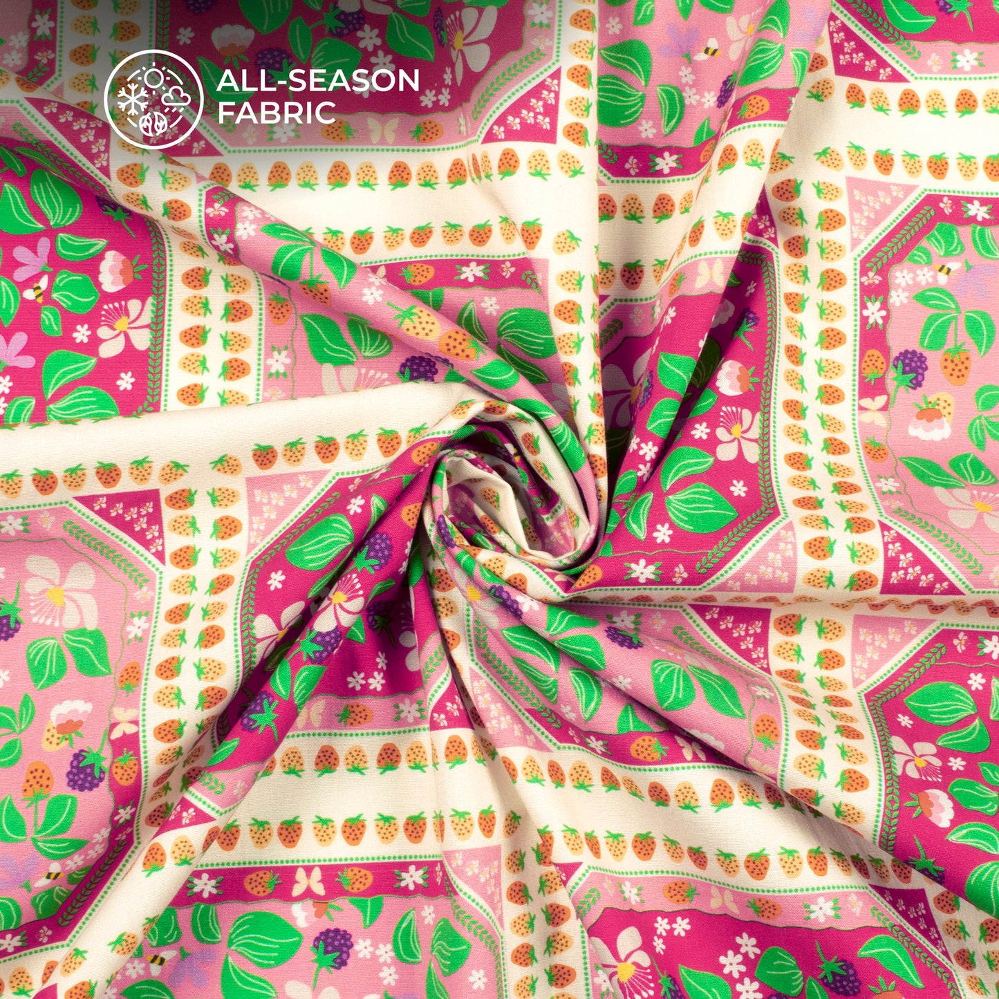 Gorgeous Floral Digital Print Poplin Fabric (Width 58 Inches)