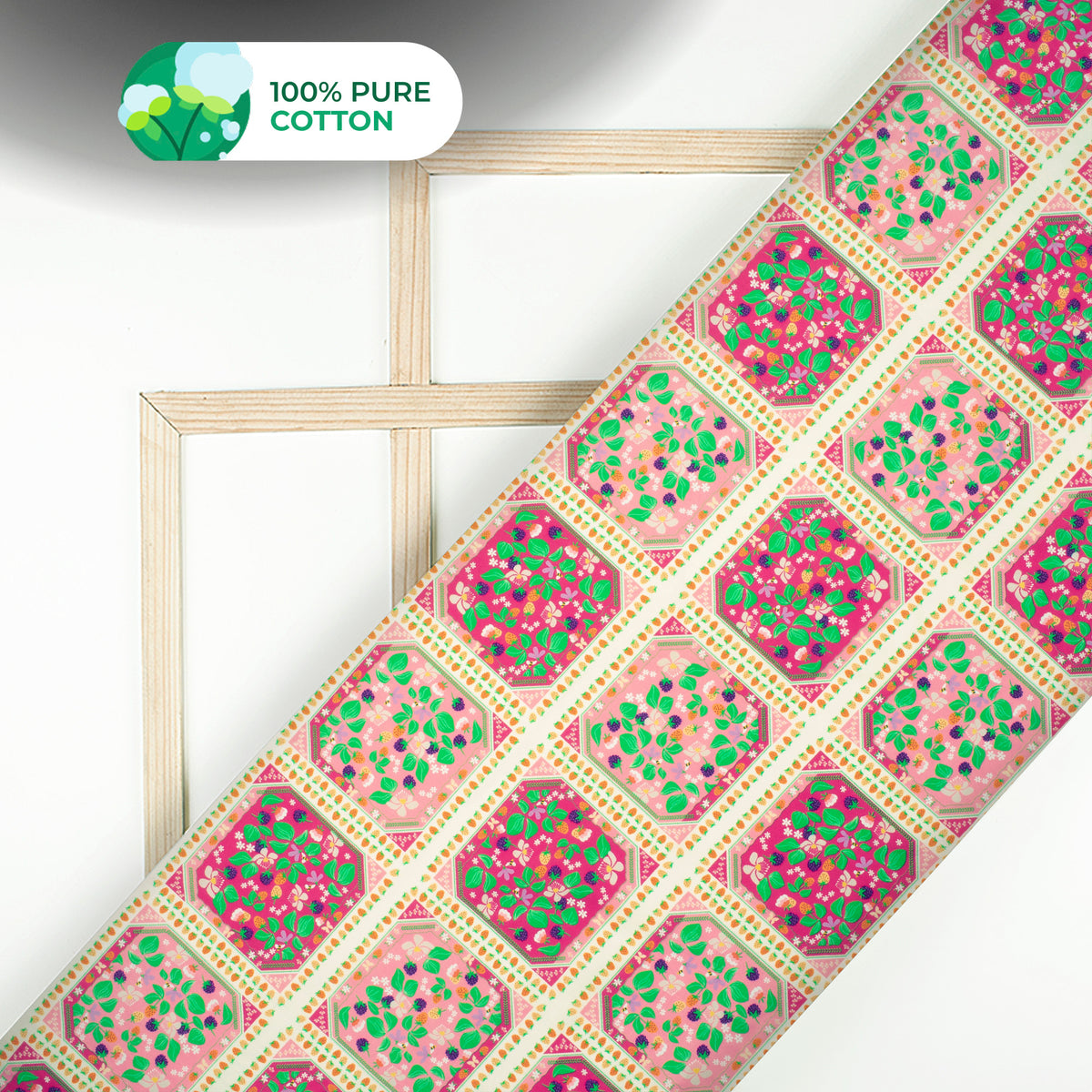 Gorgeous Floral Digital Print Poplin Fabric (Width 58 Inches)