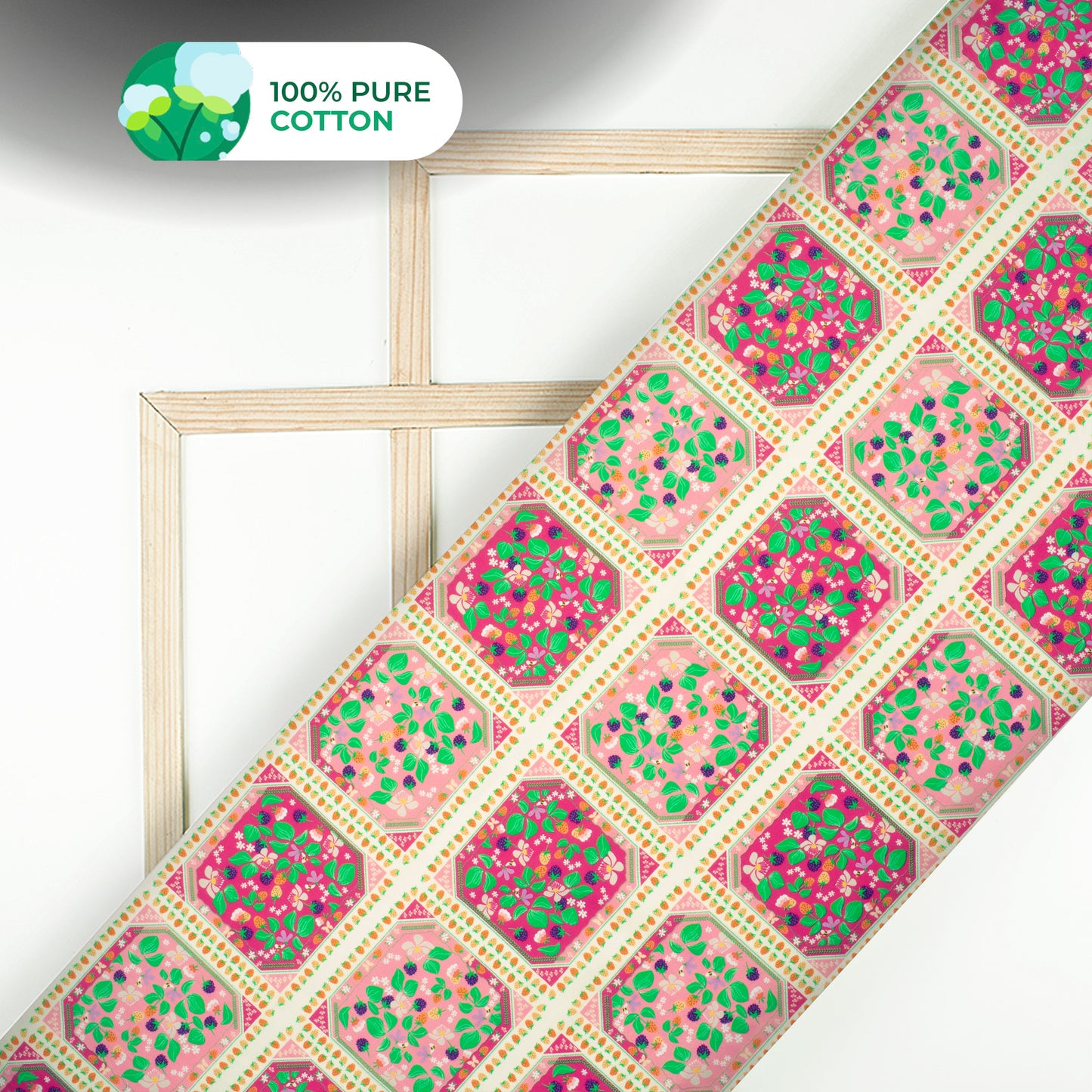 Gorgeous Floral Digital Print Poplin Fabric (Width 58 Inches)