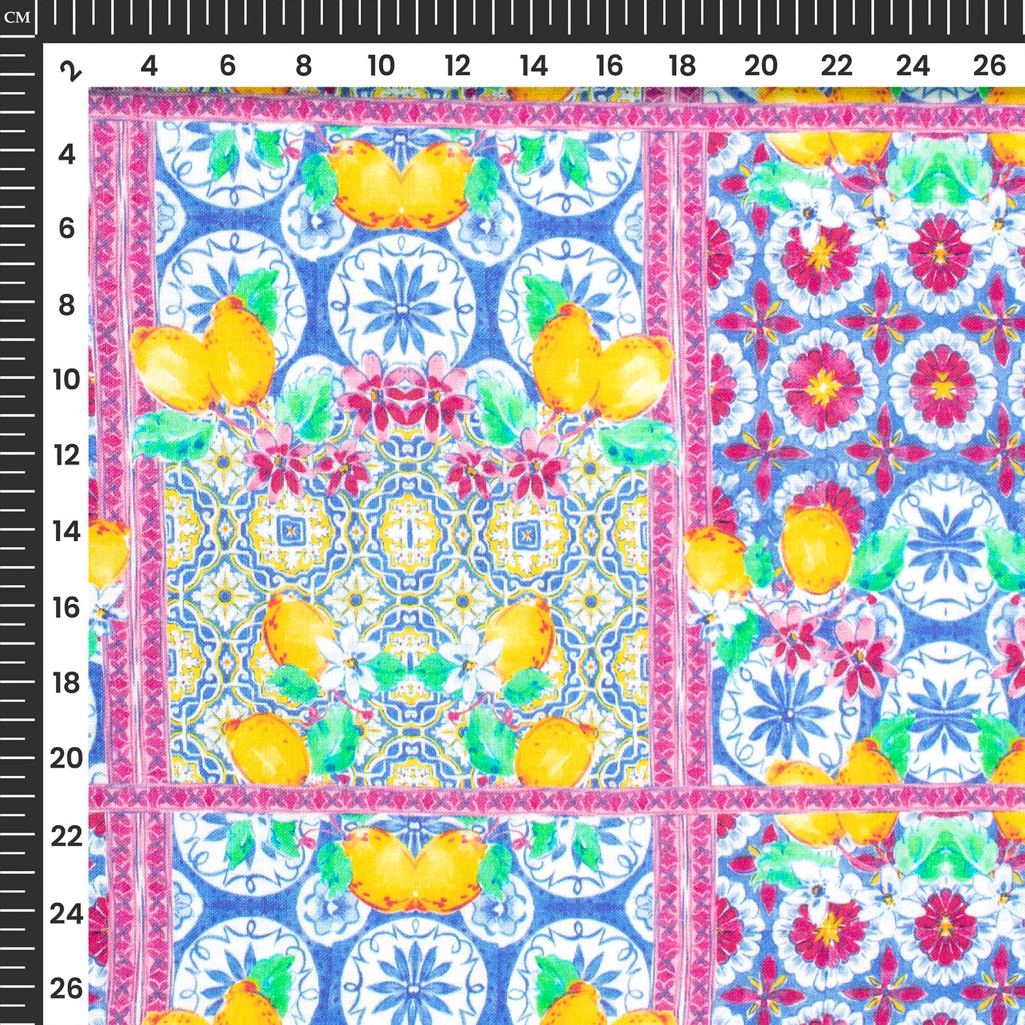 Fancy Royal Floral Digital Print Premium Swiss Linen Fabric (Width 58 Inches)