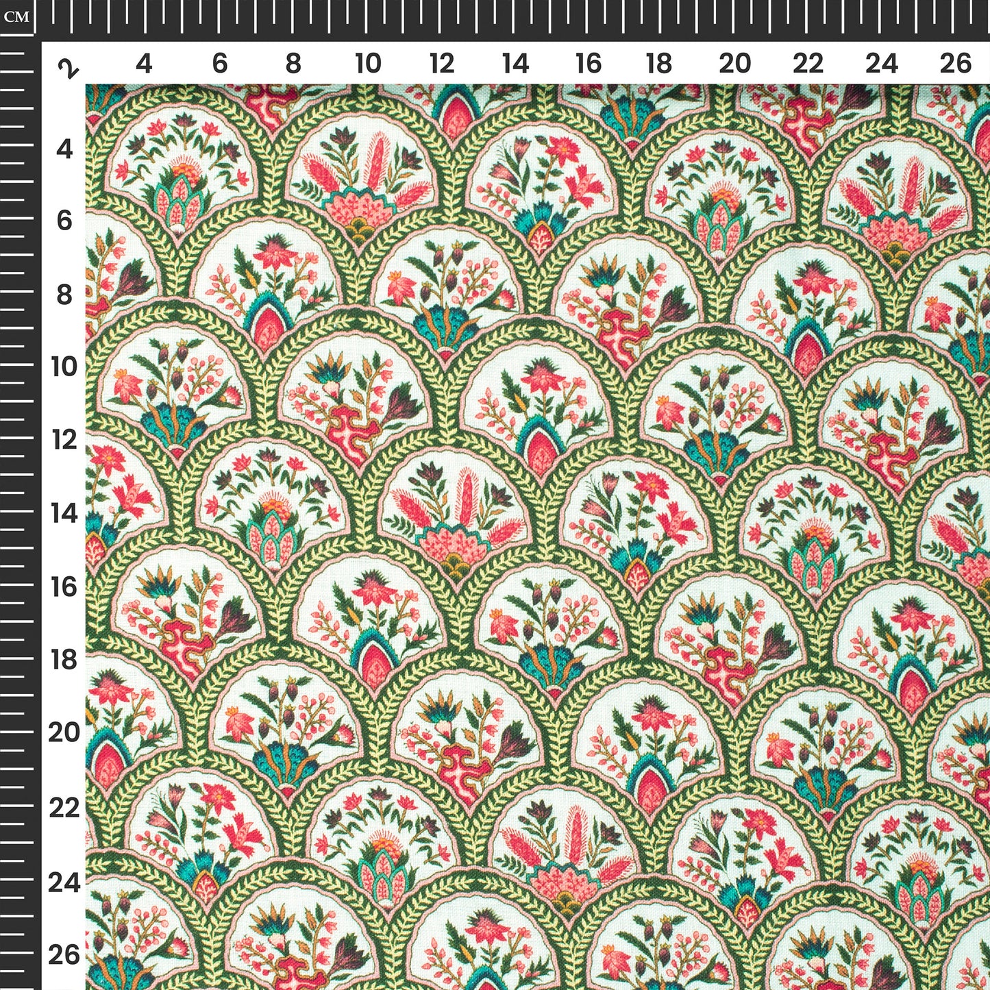 Indian Traditional Art Digital Print Premium Swiss Linen Fabric (Width 58 Inches)