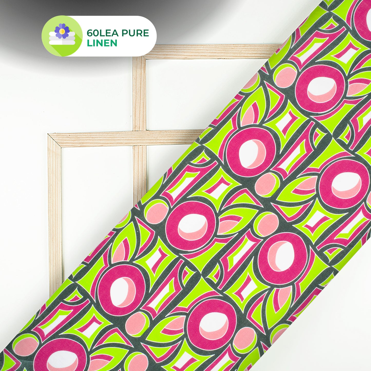 Trendy Abstract Digital Print Premium Swiss Linen Fabric (Width 58 Inches)