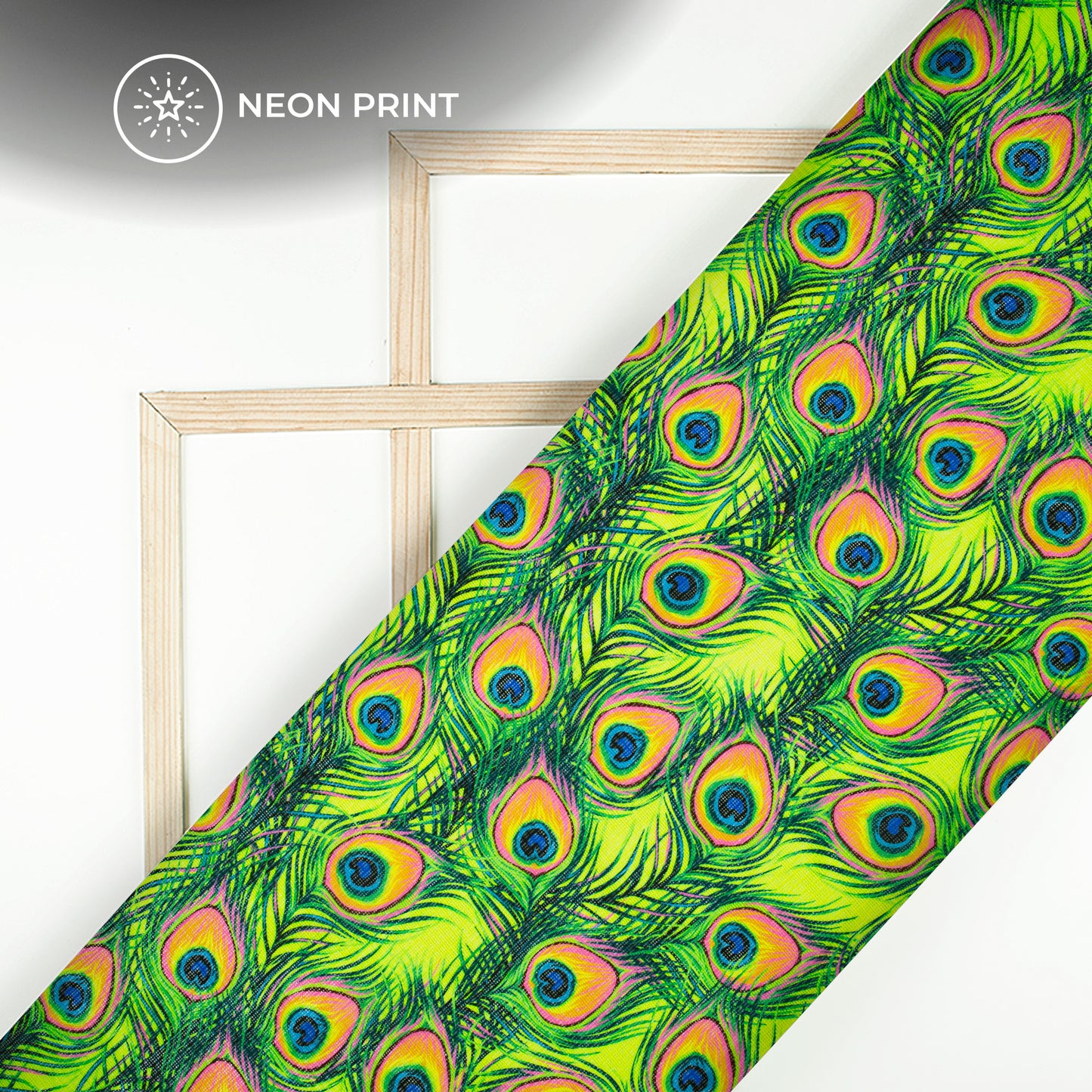 Design the Future With Feather Digital Print Neon Kota Doria Fabric
