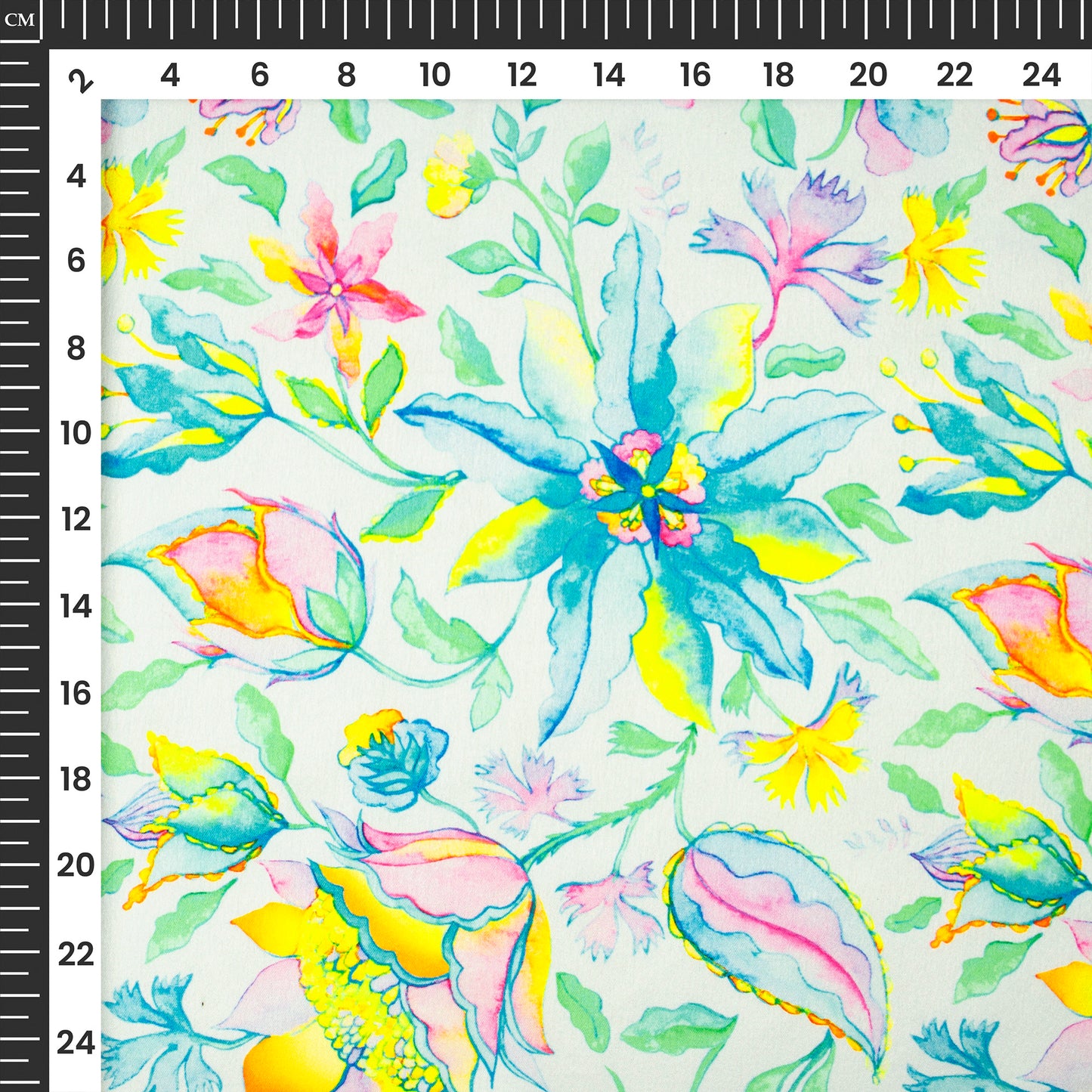 Neomode - High-Fashion Florage Digital Print Japan Satin Fabric , DIY Ready