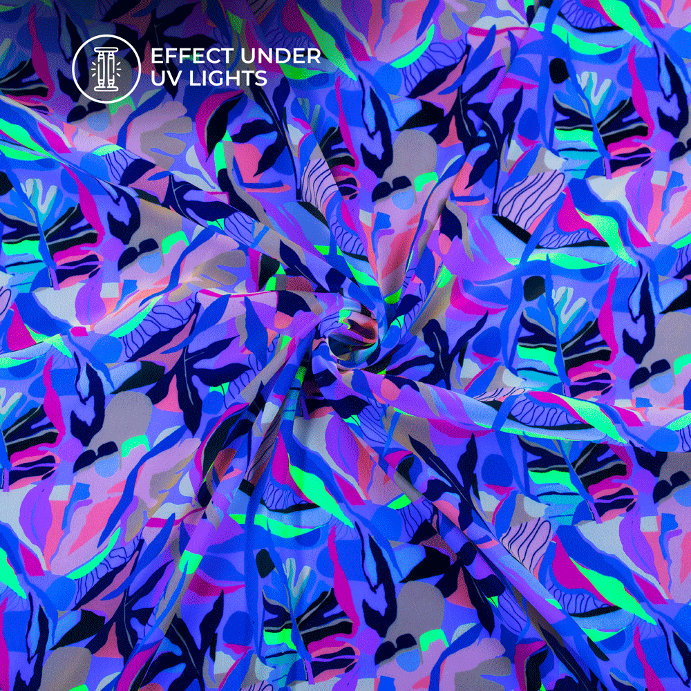 Neonpop - Digital Print Neon Japan Satin Fabric For Bold Creator