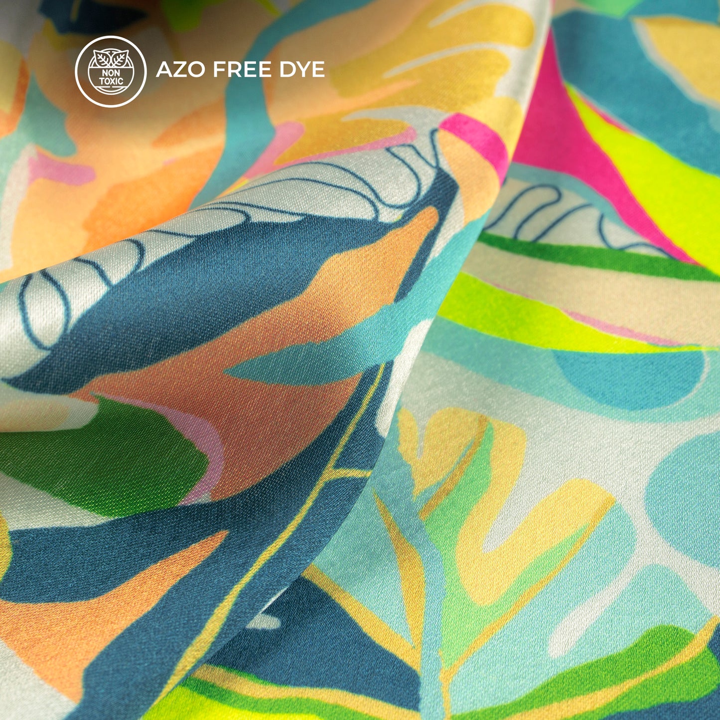 Neonpop - Digital Print Neon Japan Satin Fabric For Bold Creator
