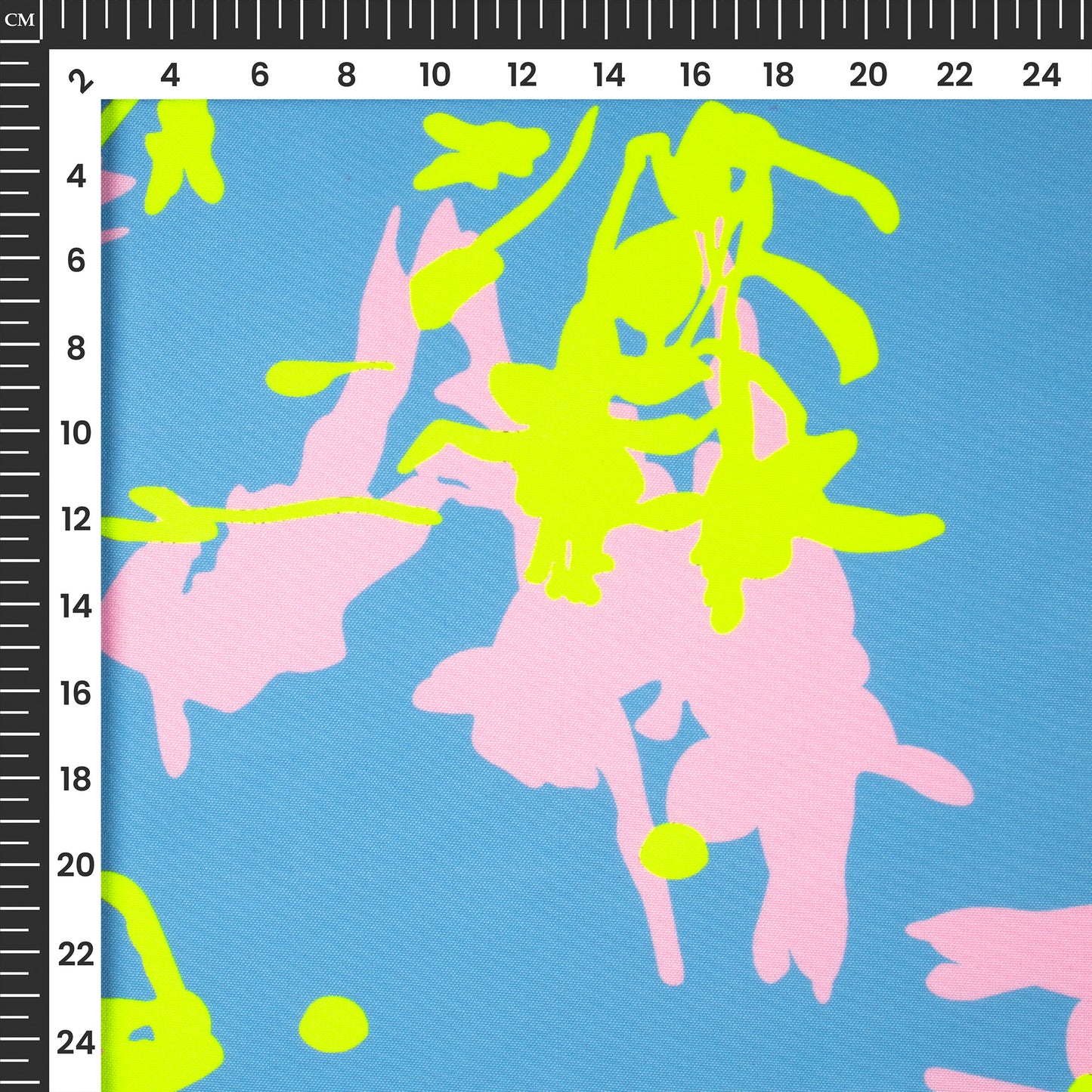 Creative Abstract Digital Print Neon Rayon Fabric